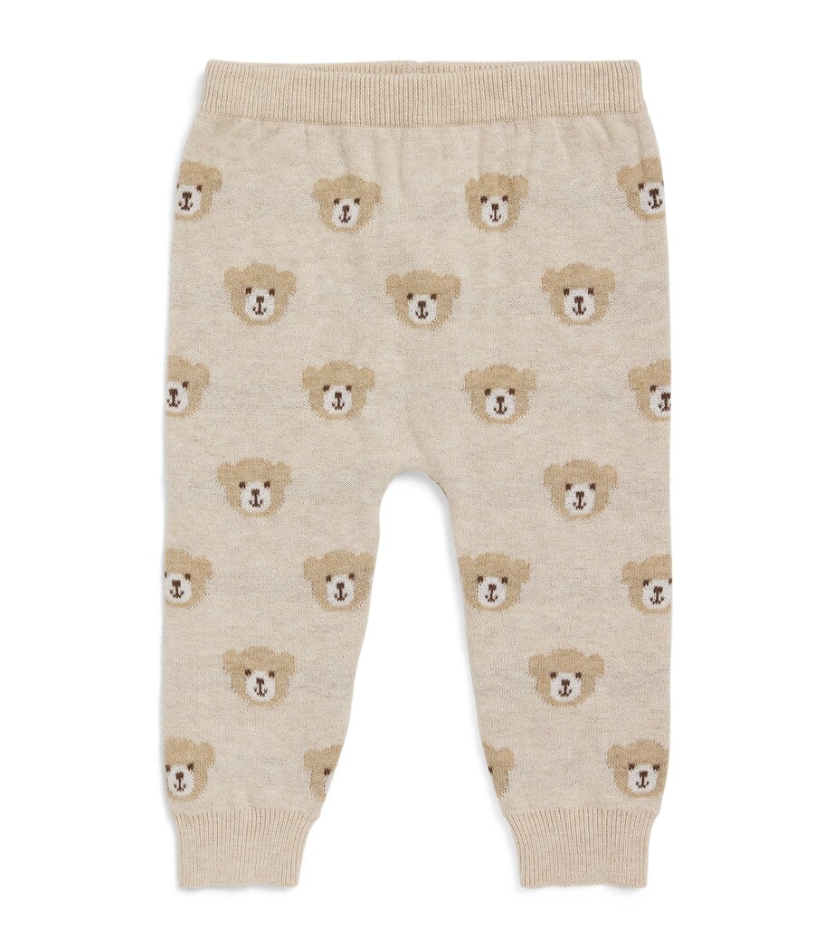 Harrods Organic Cotton Henry Bear Trousers (0-24 Months) Beige Image 1