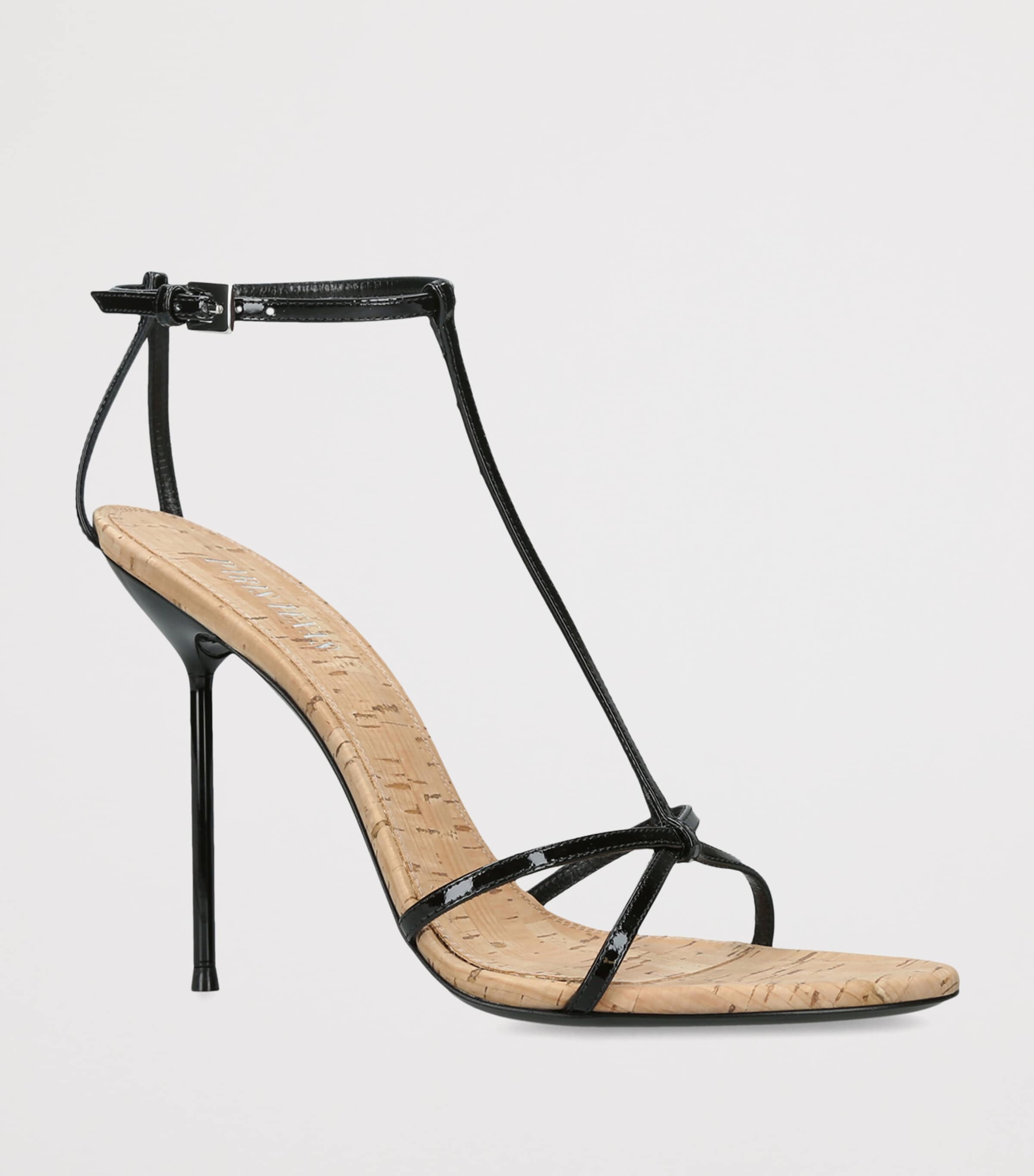 Paris Texas Patent Leather Lidia T-Strap Sandals 105 Blk/other Image 3