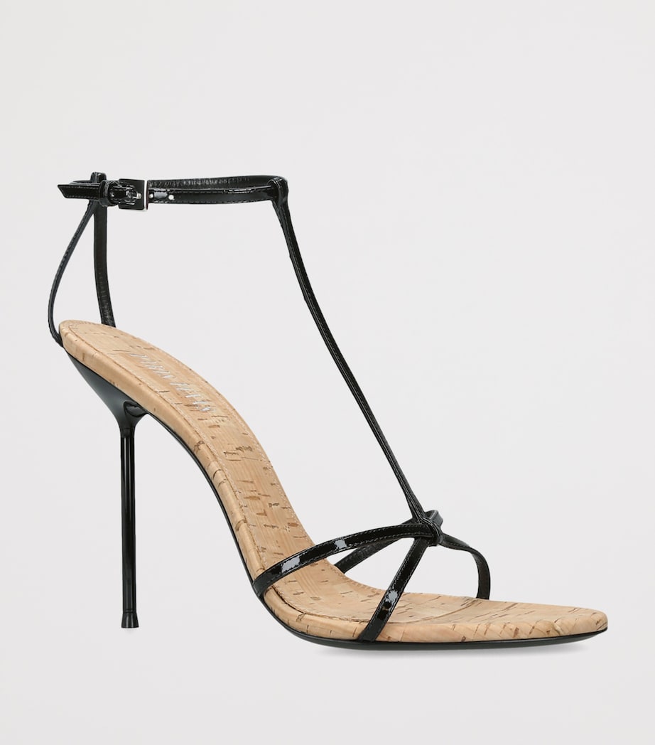 Paris Texas Patent Leather Lidia T-Strap Sandals 105 Blk/other Image 3