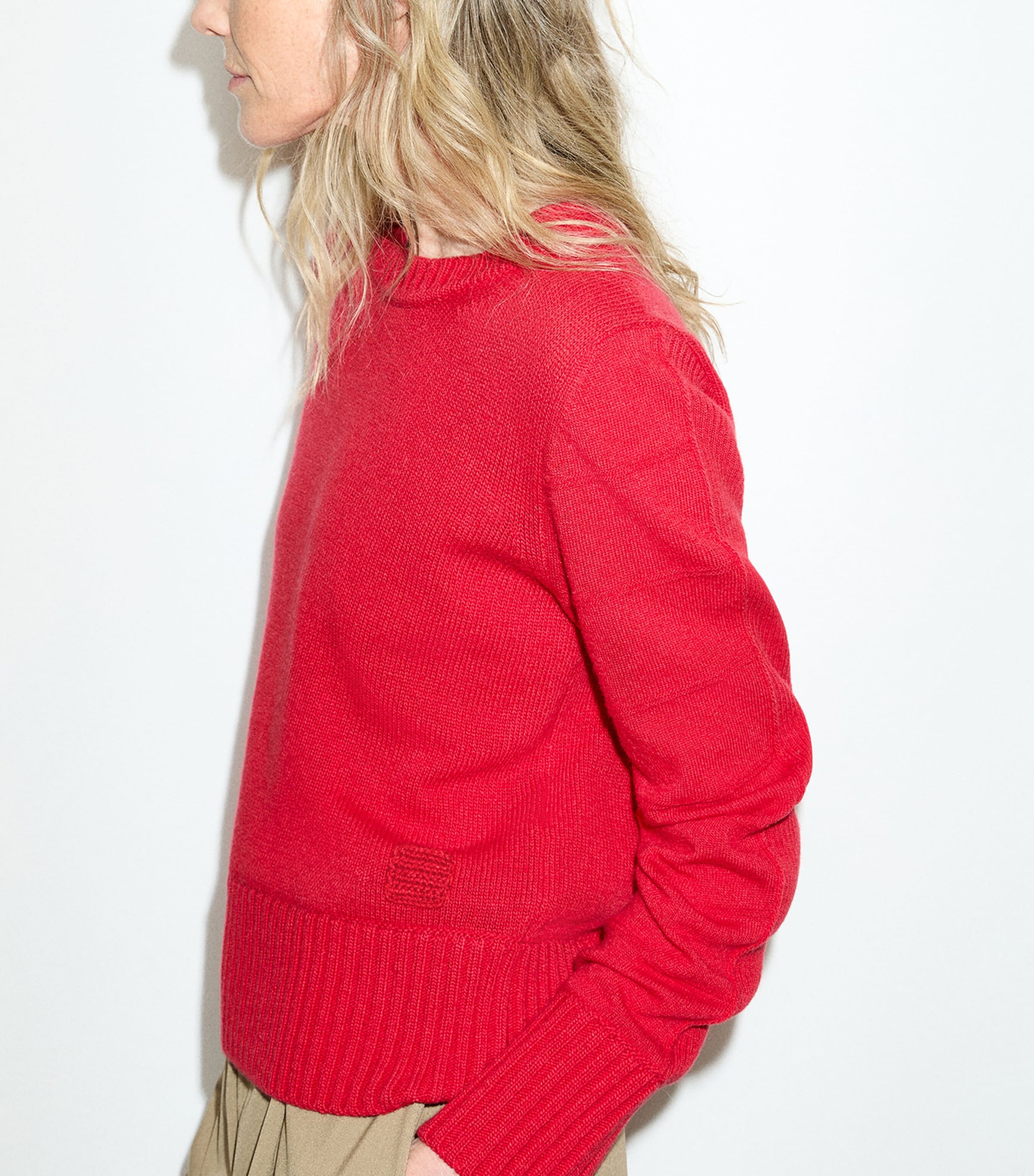 MAX&Co. Womens Virgin Wool Sweater Red Image 2