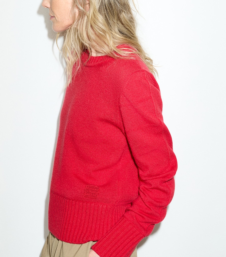 MAX&Co. Womens Virgin Wool Sweater Red Image 2