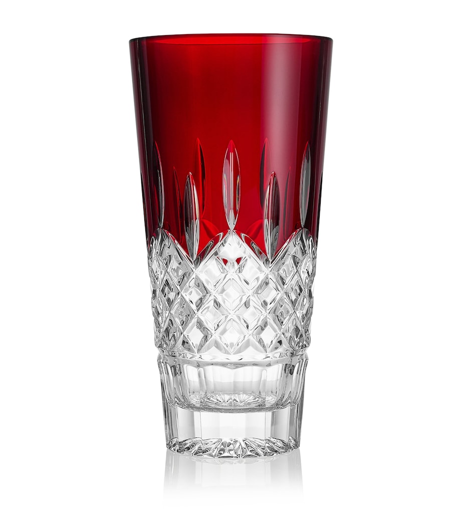 Crystal Lismore Red Vase (25cm) RED Image 1