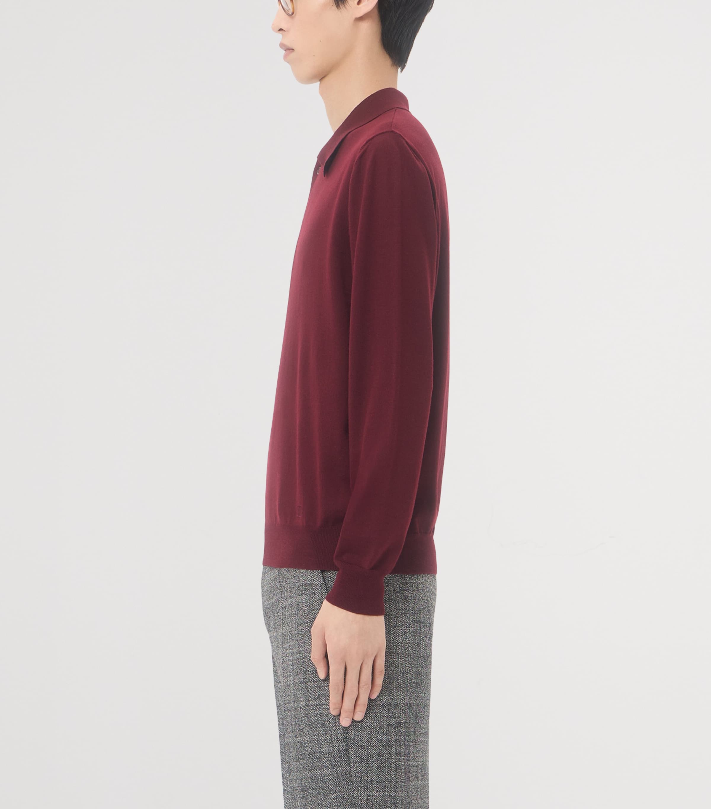 Valentino Garavani Mens Virgin Wool Long-Sleeve Polo Shirt Image 3