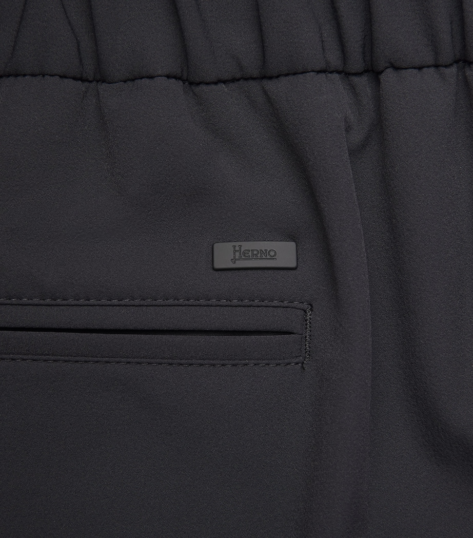 Herno Mens Stretch Technical Drawstring Trousers Nero Image 6