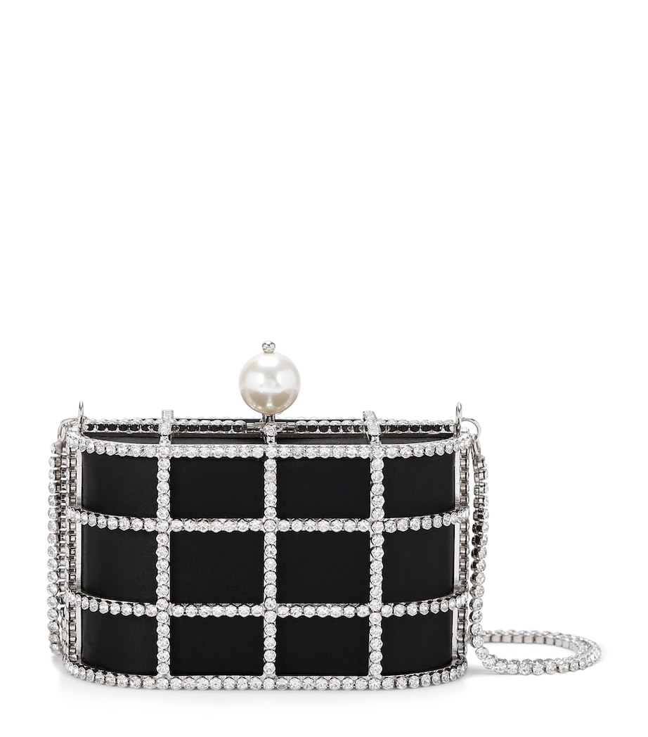 Rosantica Mini Crystal-Embellished Holli Cross-Body Bag Silver Image 1