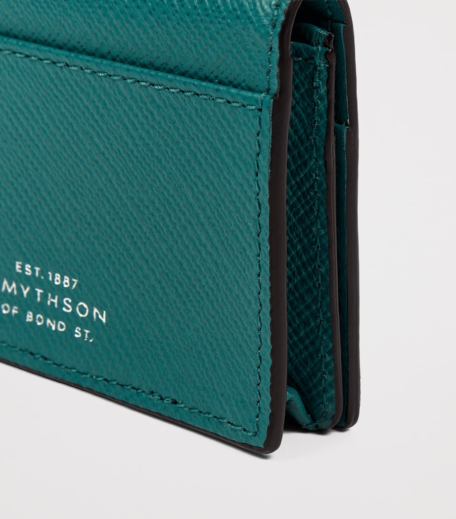 Smythson Panama Leather Card Case Petrol Image 4