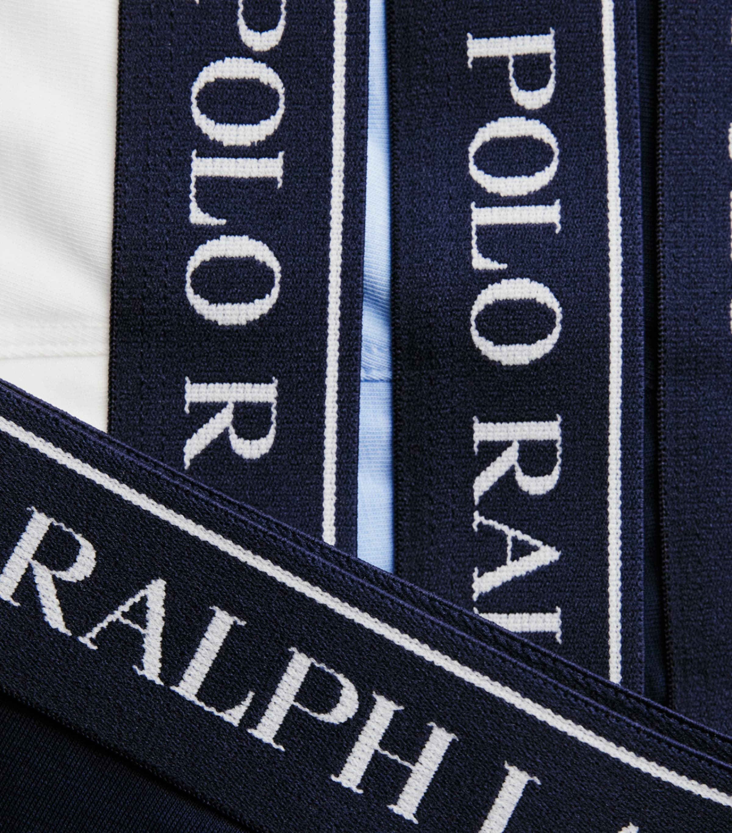 Polo Ralph Lauren Mens Stretch-Cotton Classic Trunks (Pack of 3) Paper Wht/office Blu Image 5
