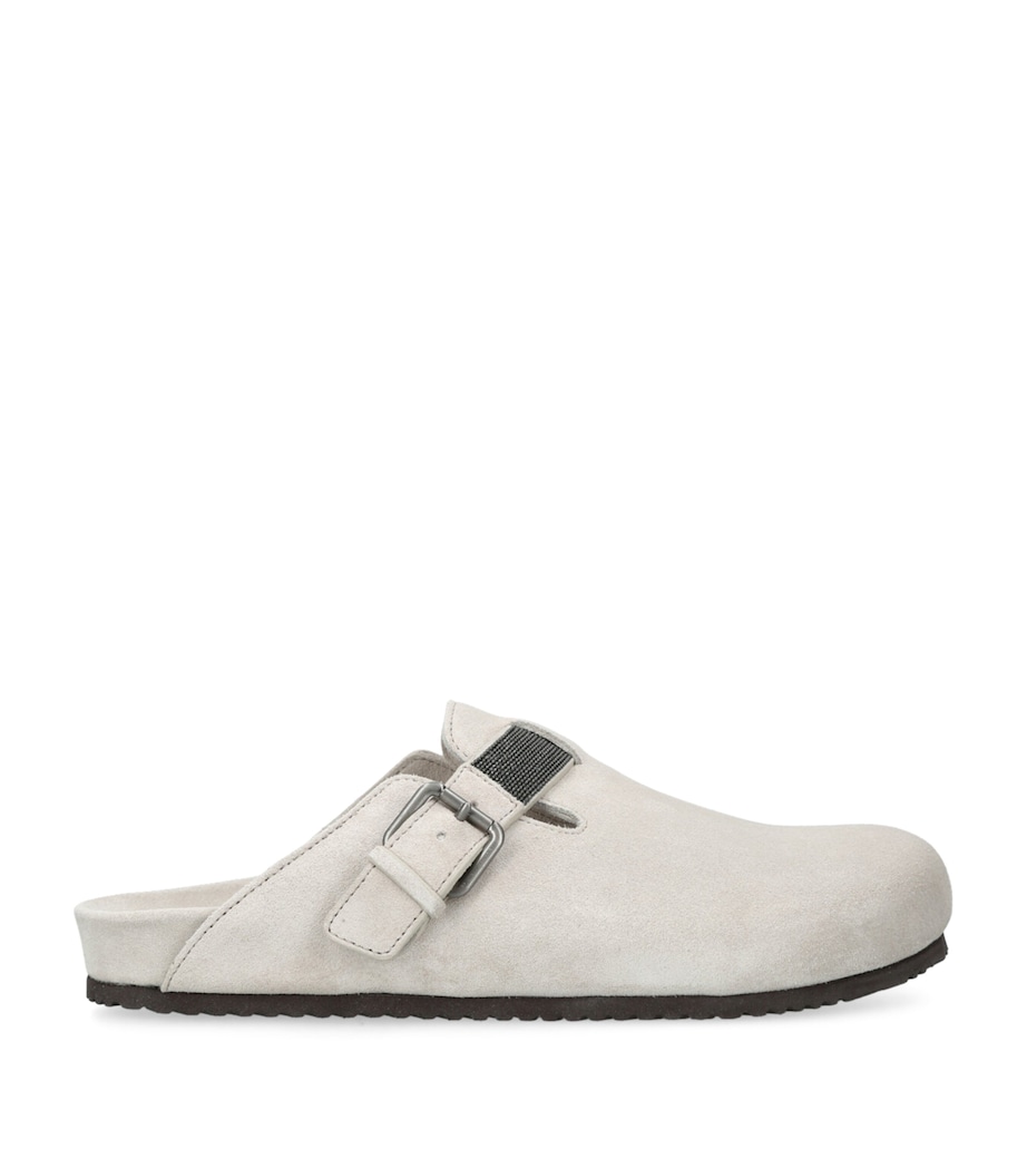 Suede Monili-Trim Clogs GREY/LIGHT Image 1