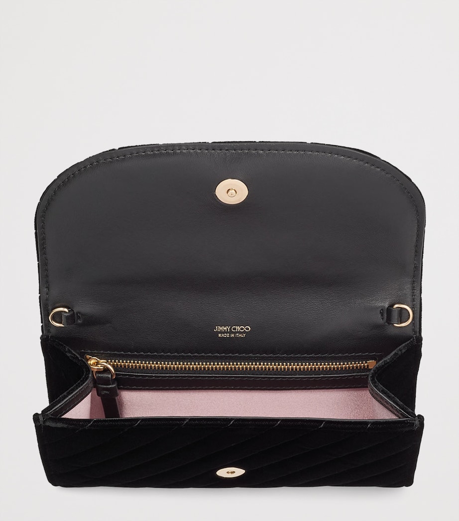 Curve Velvet Chain Wallet BLACK/SHINY GOLD Image 5