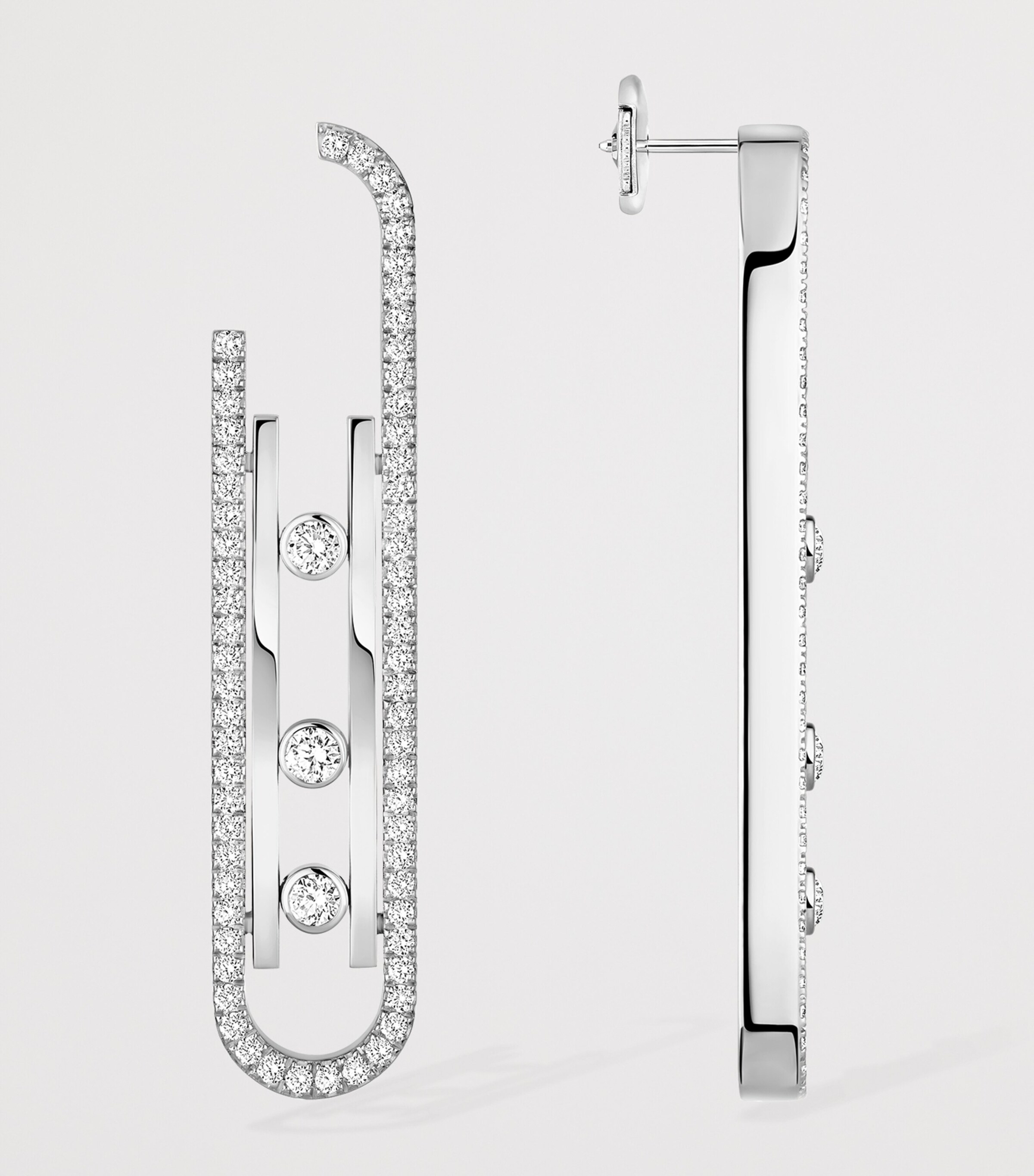 Messika Move 10th Birthday White Gold and Diamond Earrings (1.00ct) White Gold Image 3