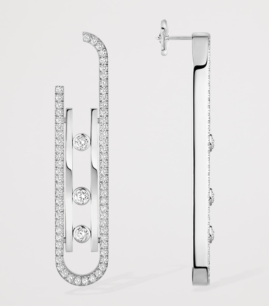 Messika Move 10th Birthday White Gold and Diamond Earrings (1.00ct) White Gold Image 3