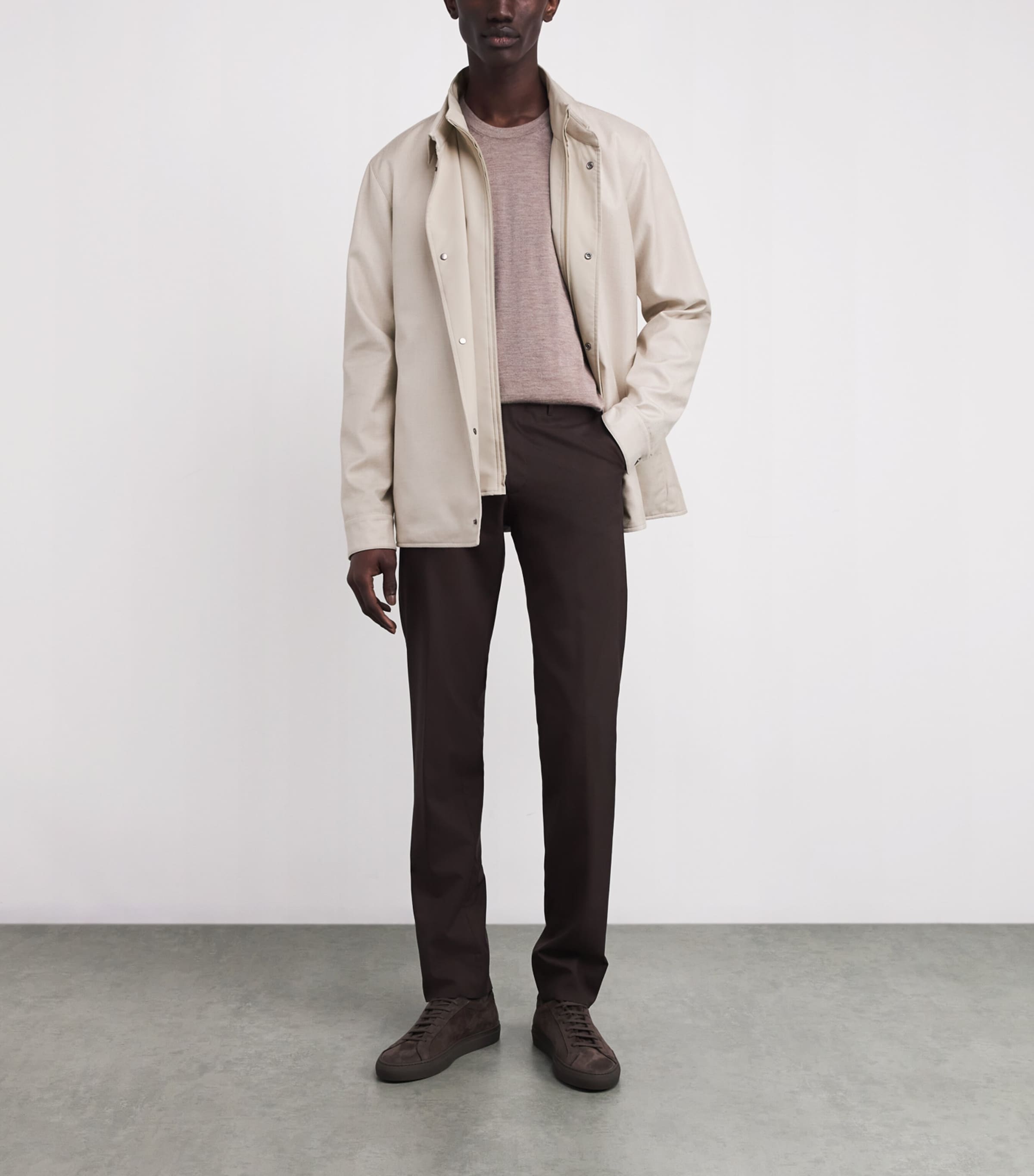 Cashmere-Blend Hybrid Jacket 82805 SAND Image 2