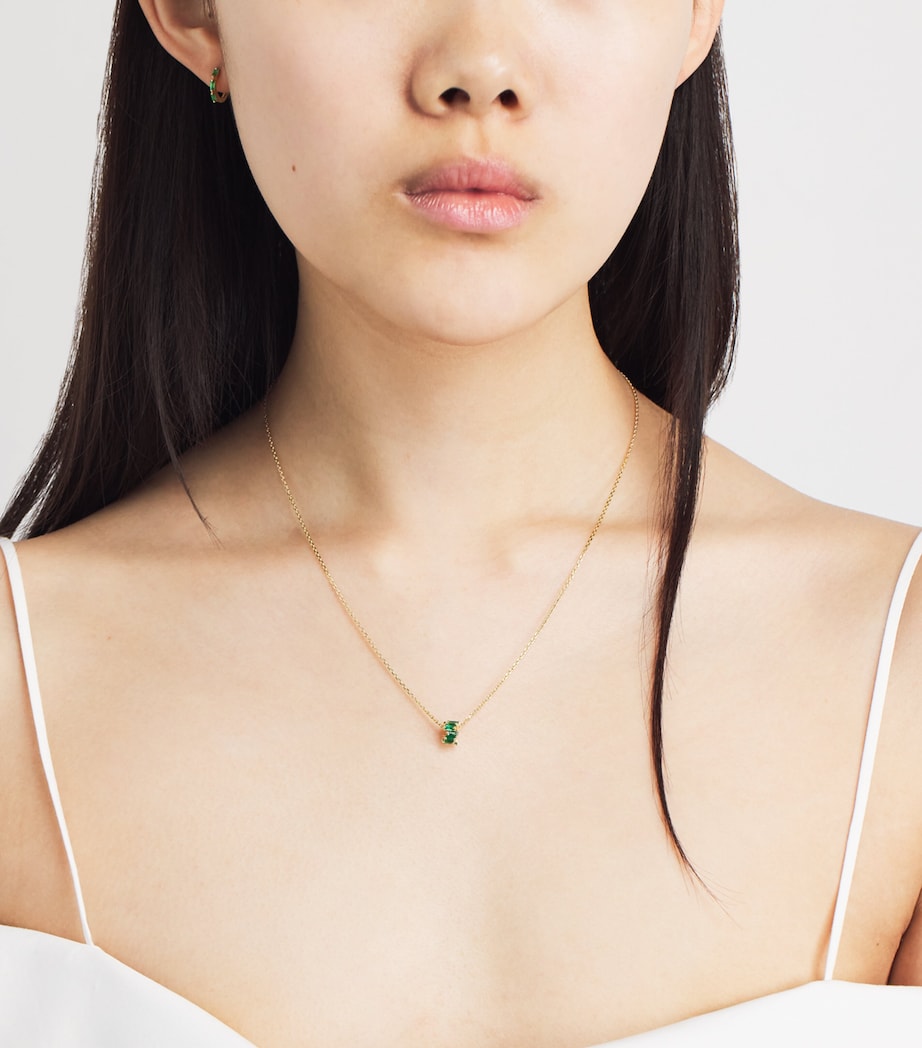 Suzanne Kalan Yellow Gold and Emerald Infinite Pendant Necklace Yg/emer Image 2