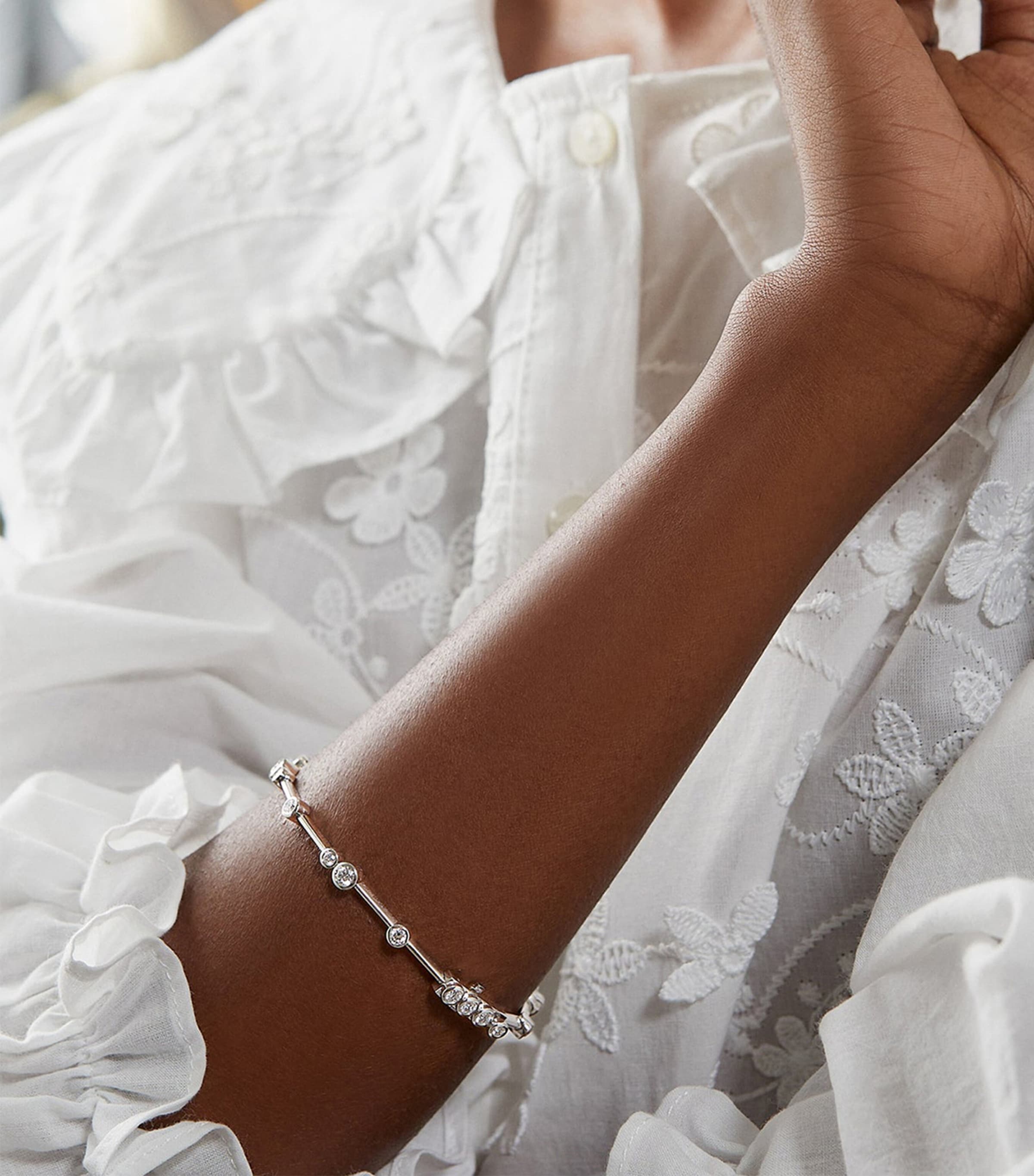 Boodles Platinum and Diamond Raindance Bracelet Platinum Image 2
