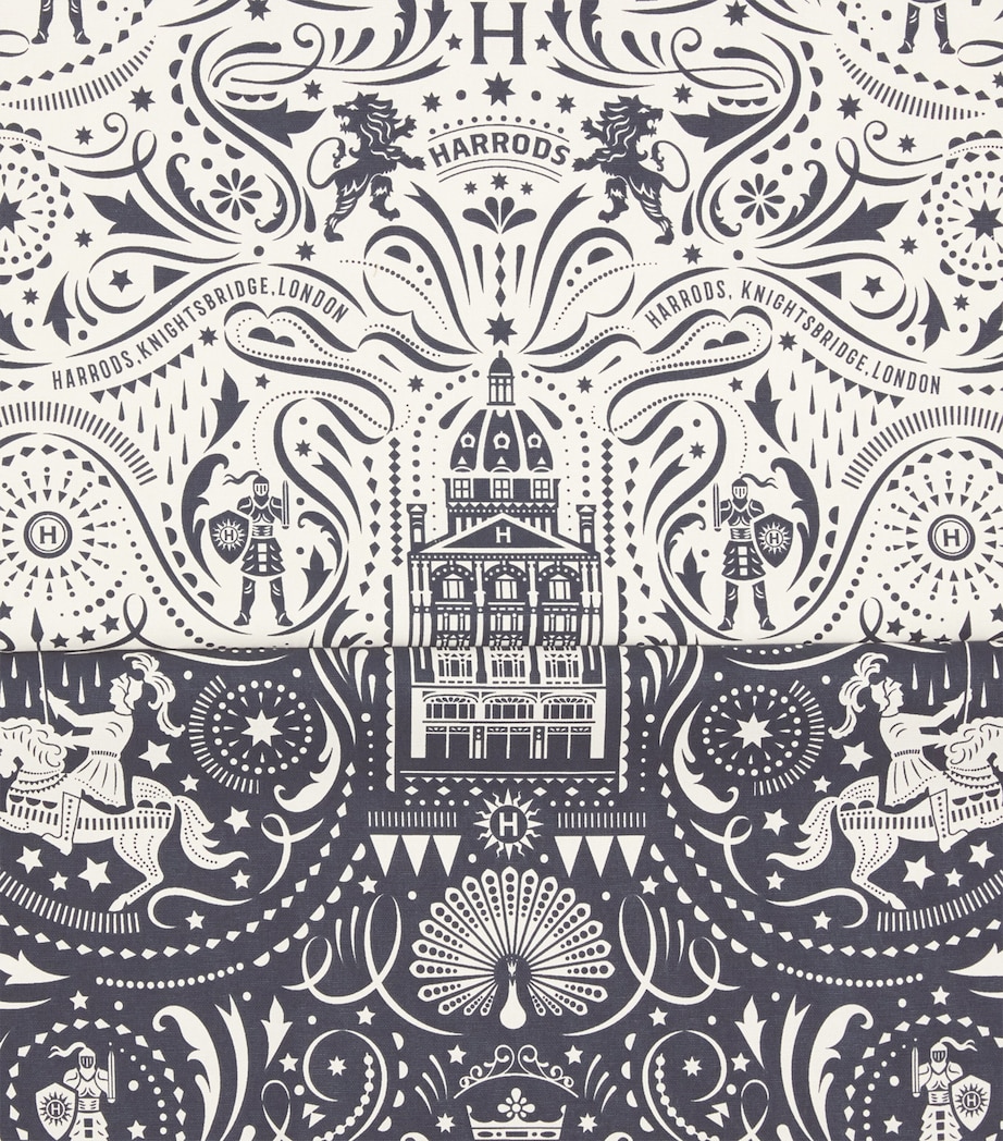 Harrods Cotton Knights of Brompton Tea Towels (Set of 2) Navy Image 3