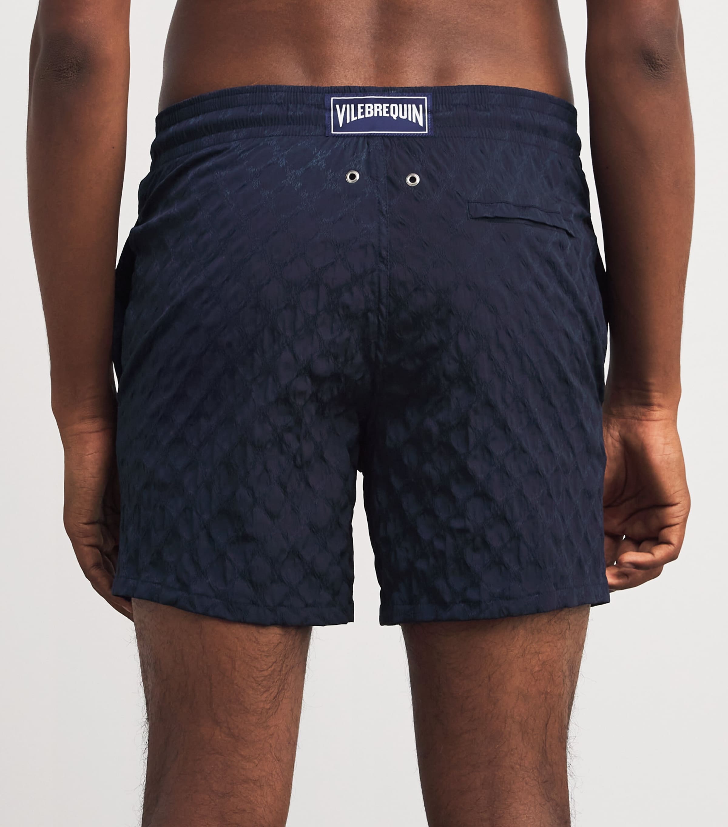 Turtle Monogram Moopea Swim Shorts 390-NAVY Image 4