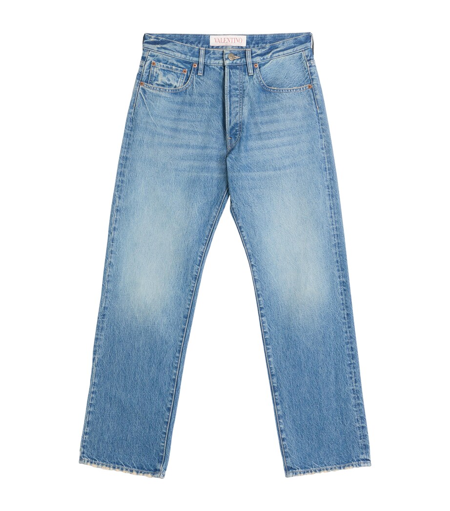 Valentino Garavani Mens Wide-Leg Jeans Image 1
