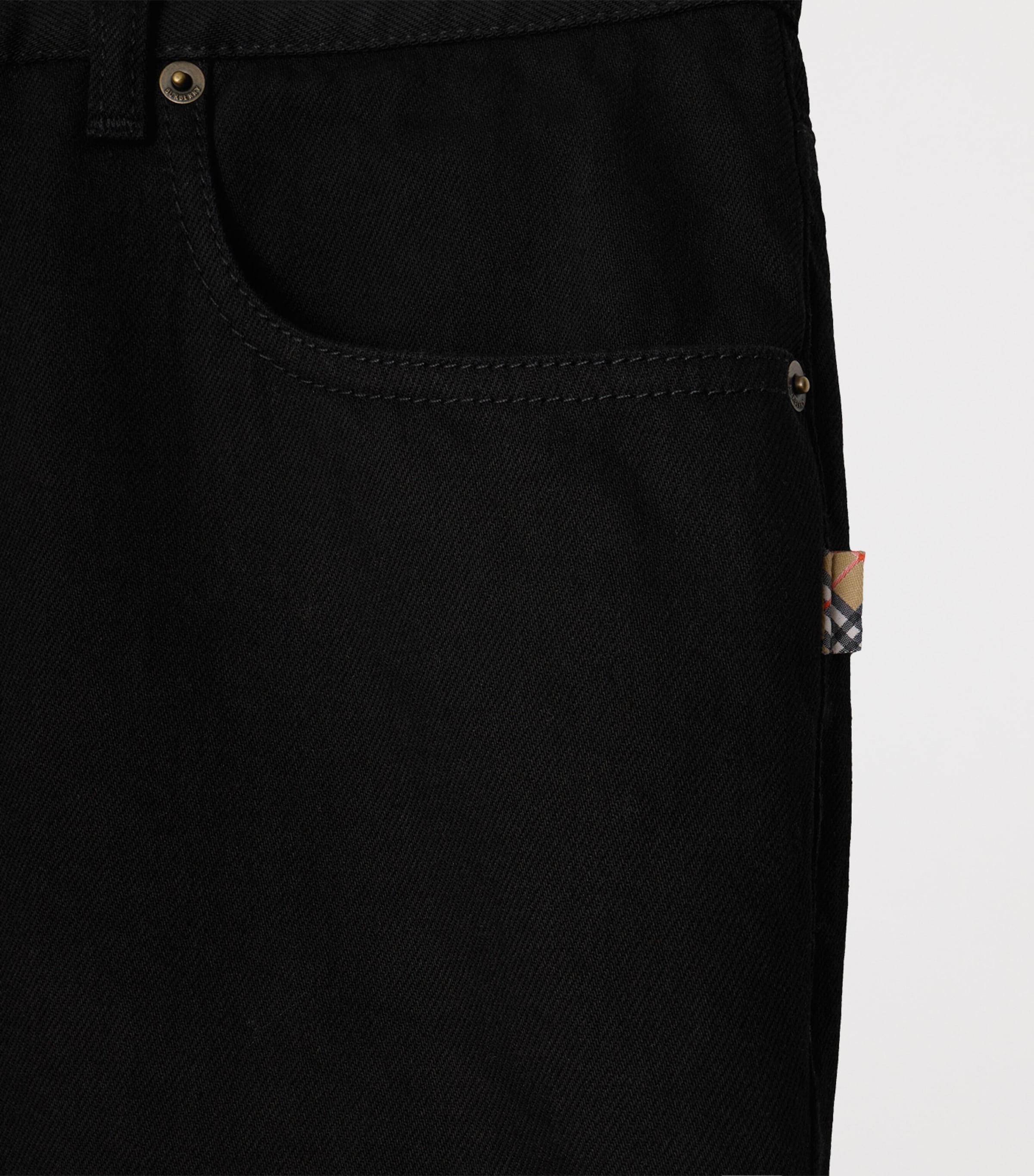 Slim Logo-Patch Jeans BLACK Image 6