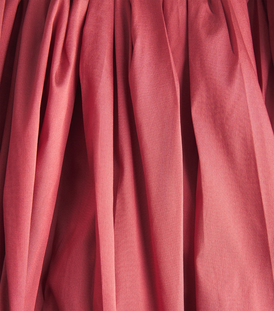 Abadia Womens Pleated Bodice Maxi Dress Red Image 6