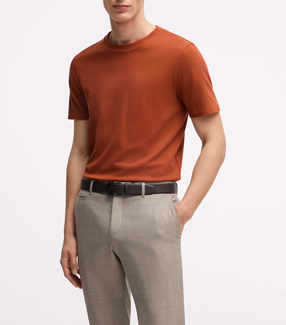 Cotton-Blend Bubble-Jacquard T-Shirt 806 Image 2