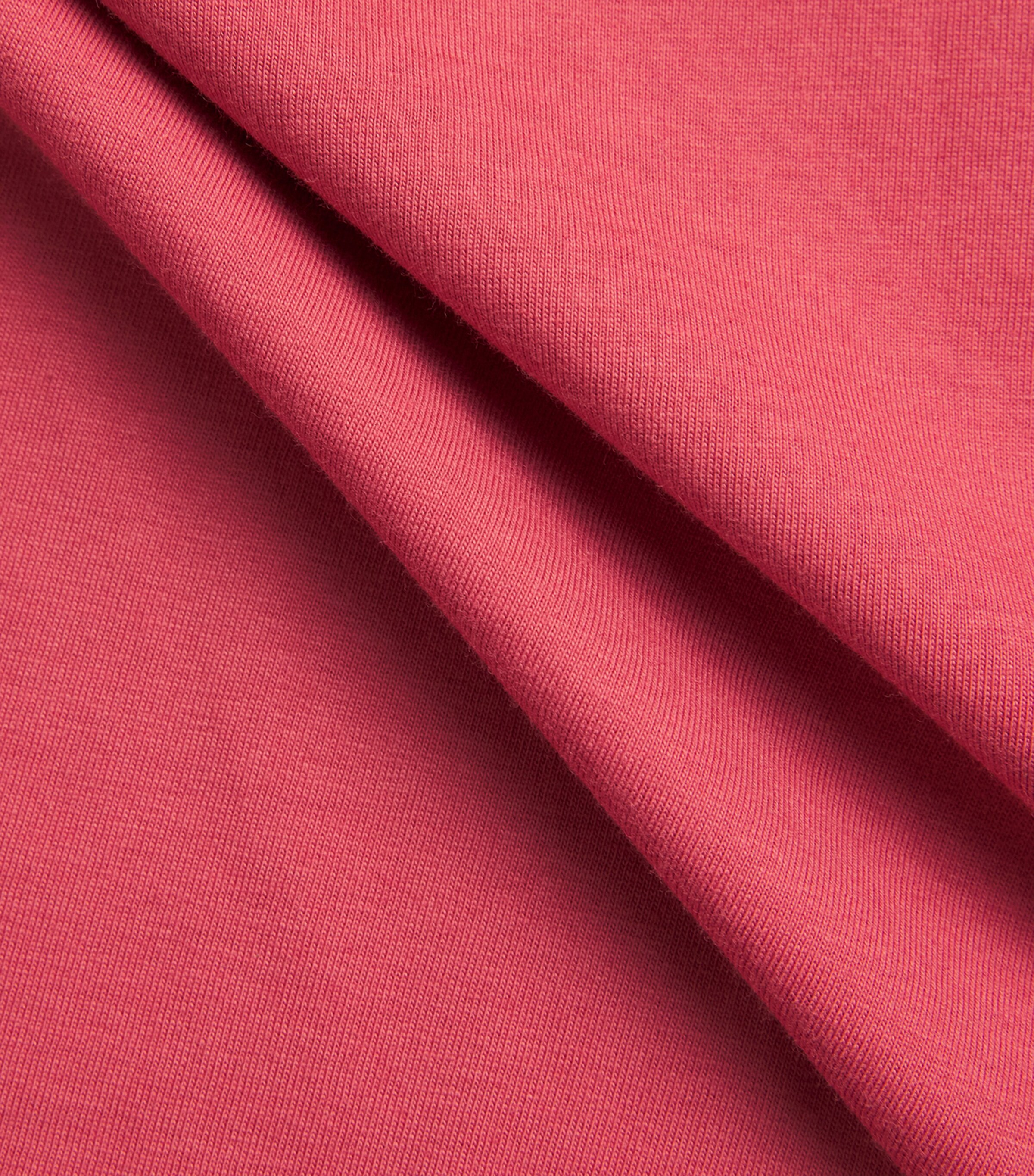 Hanro Mens Cotton Living Crew-Neck T-Shirt Garnet Rose Image 7