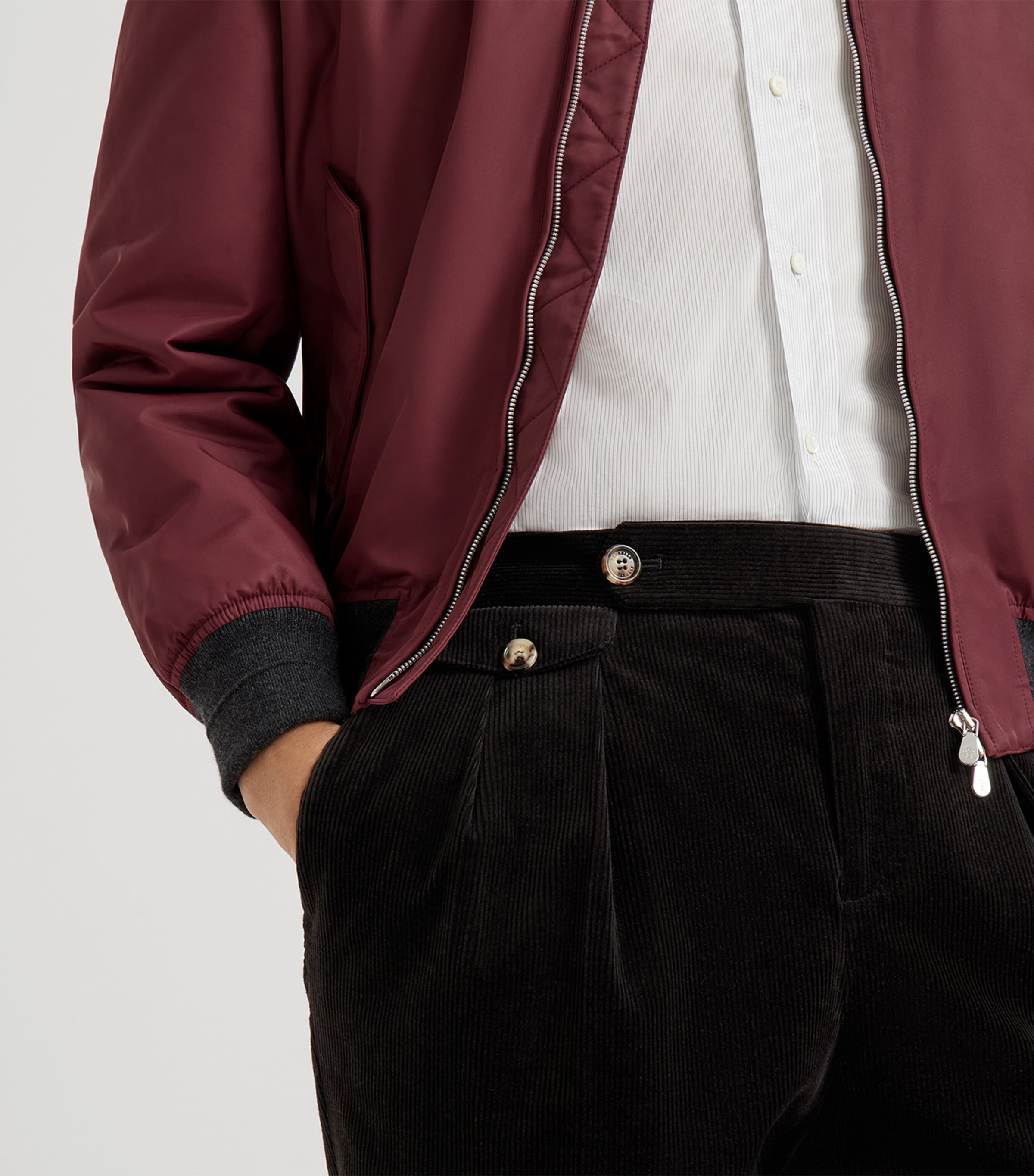 Cotton-Cashmere Blend Pleated Trousers C101 Image 5