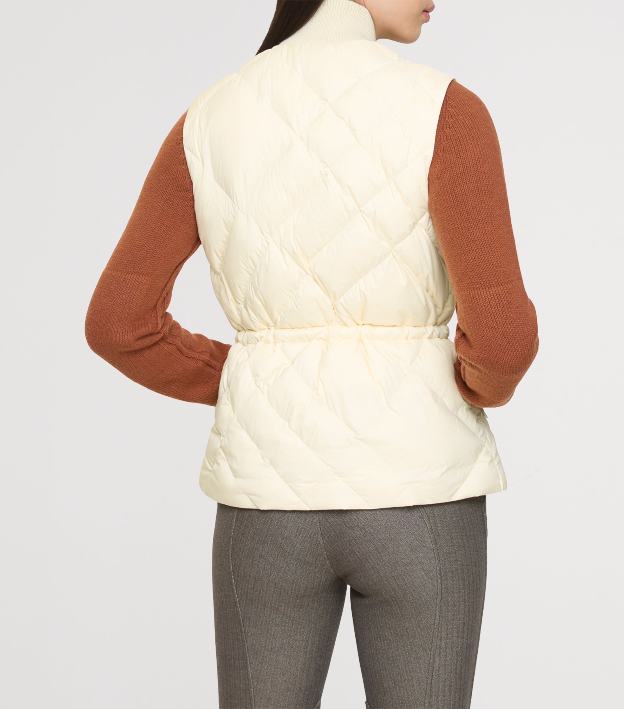 Water-Resistant Down Quilted Gilet CERAMIC WHITE Image 3