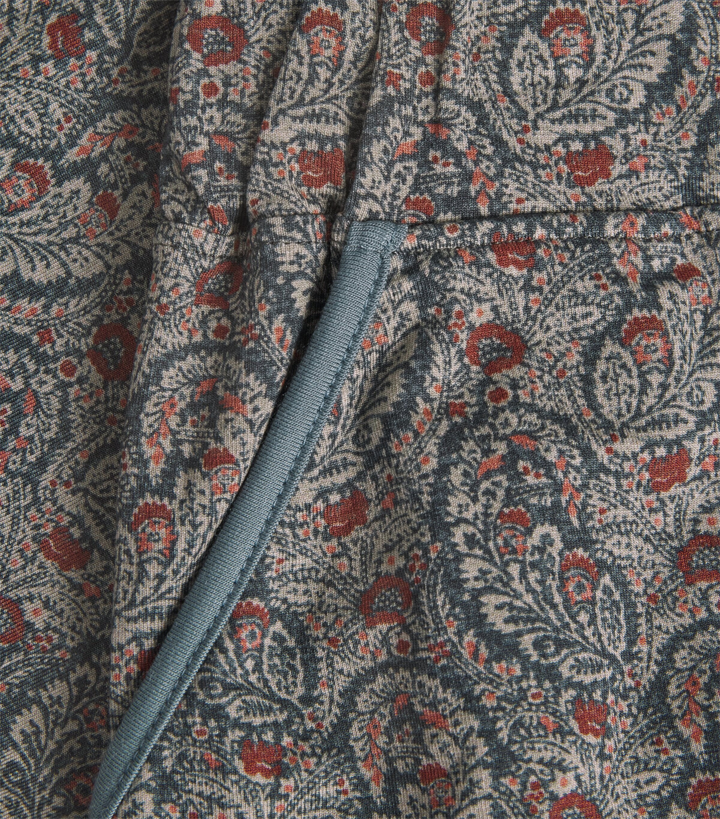 Homebody Mens Stretch-Modal Paisley Pyjama Shorts Neem Image 6