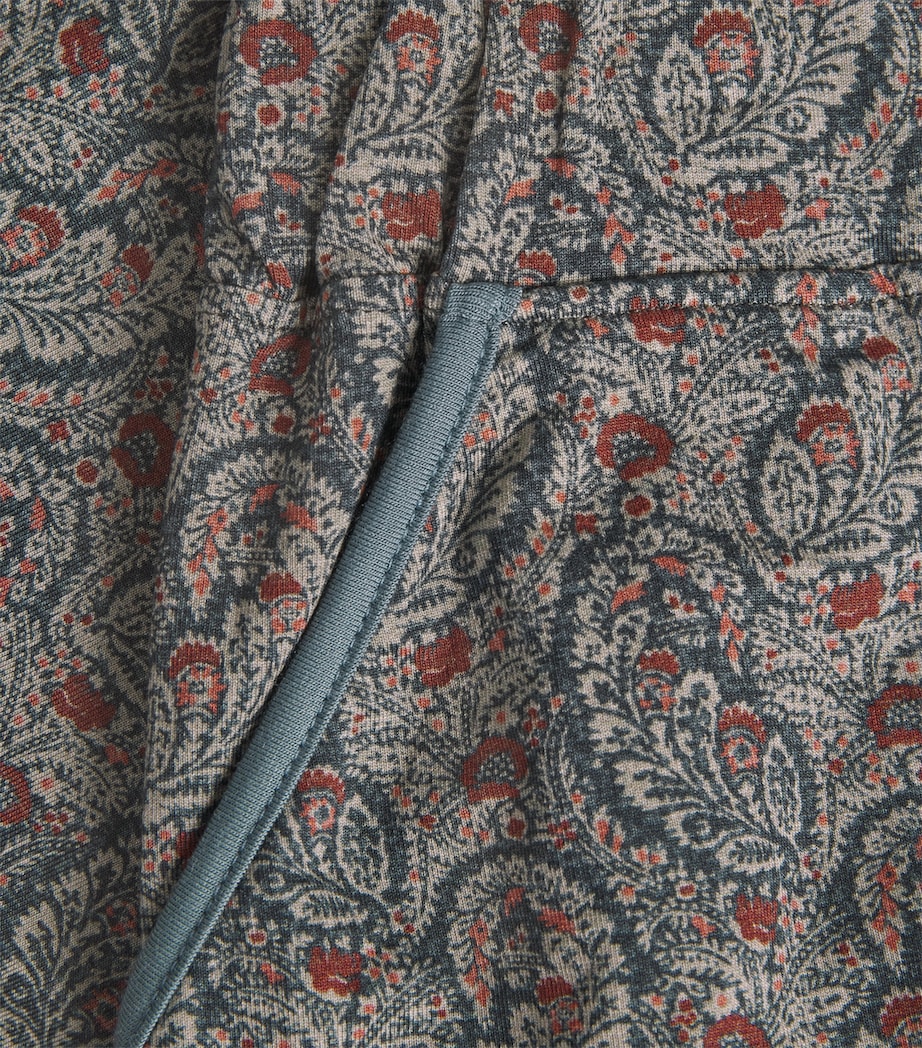Homebody Mens Stretch-Modal Paisley Pyjama Shorts Neem Image 6