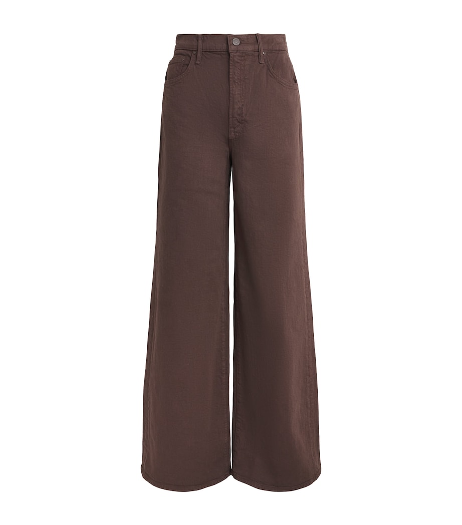 MOTHER Womens The Undercover Sneak Jeans Chocolate Brown Image 1