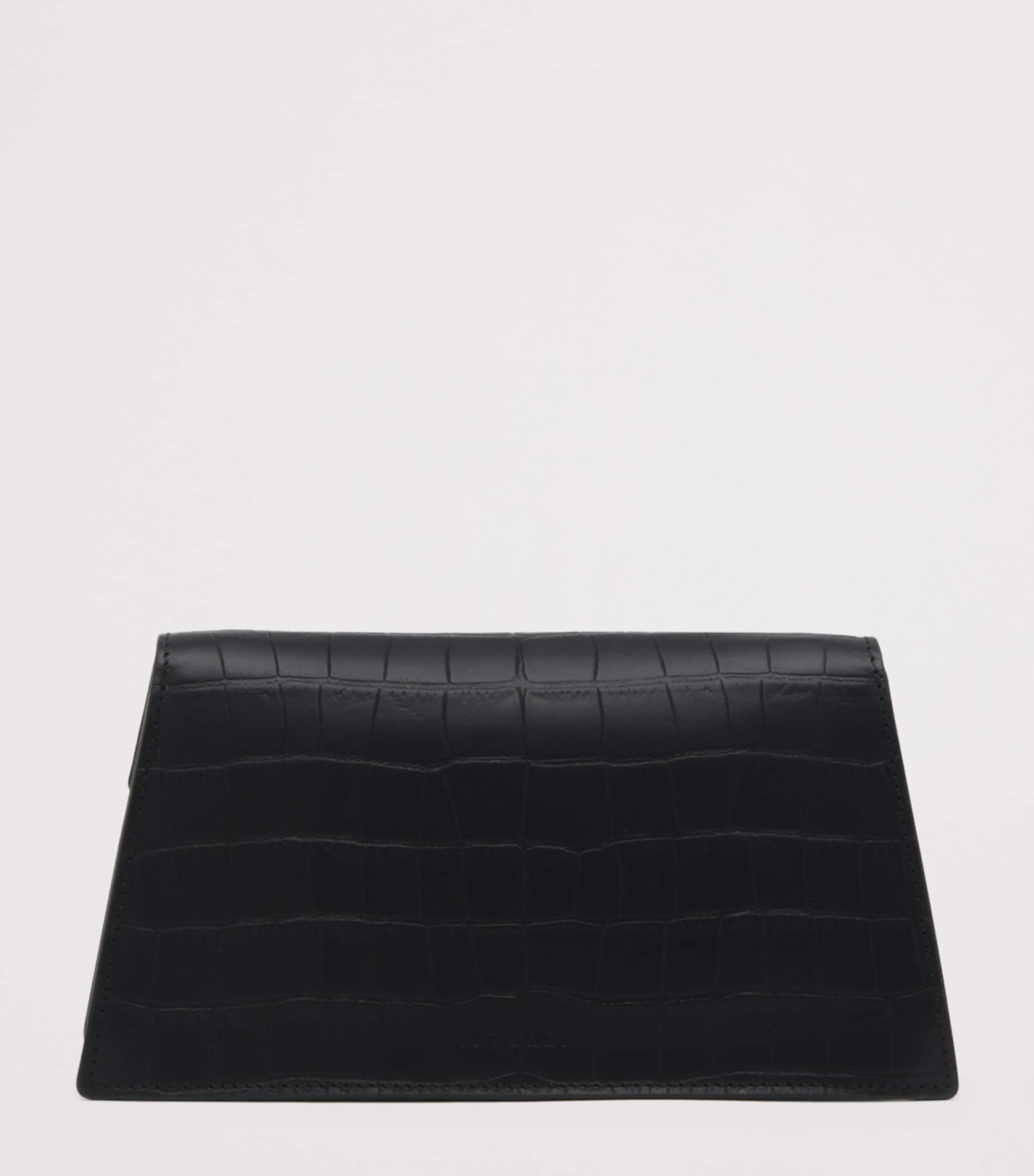 McQueen Mini Croc-Embossed Skull Shoulder Bag Image 5