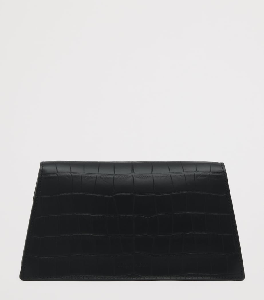 McQueen Mini Croc-Embossed Skull Shoulder Bag Image 5