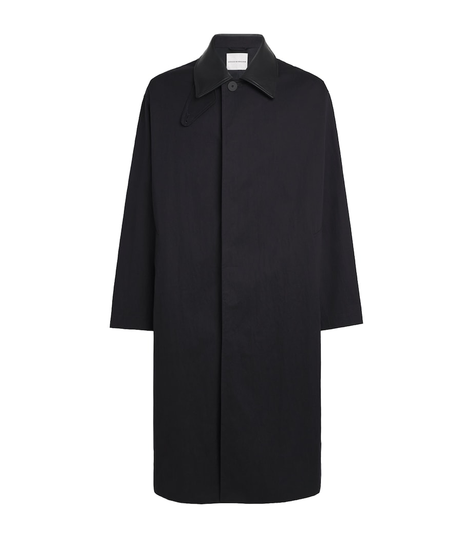 Studio Nicholson Mens Revere Oversized Trench Coat Darkest Navy Image 1