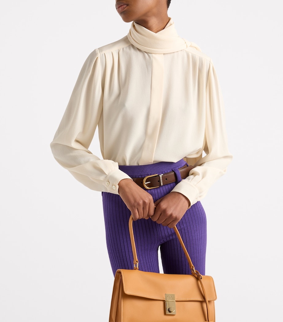 Prada Womens Silk Marocain Shirt Image 3