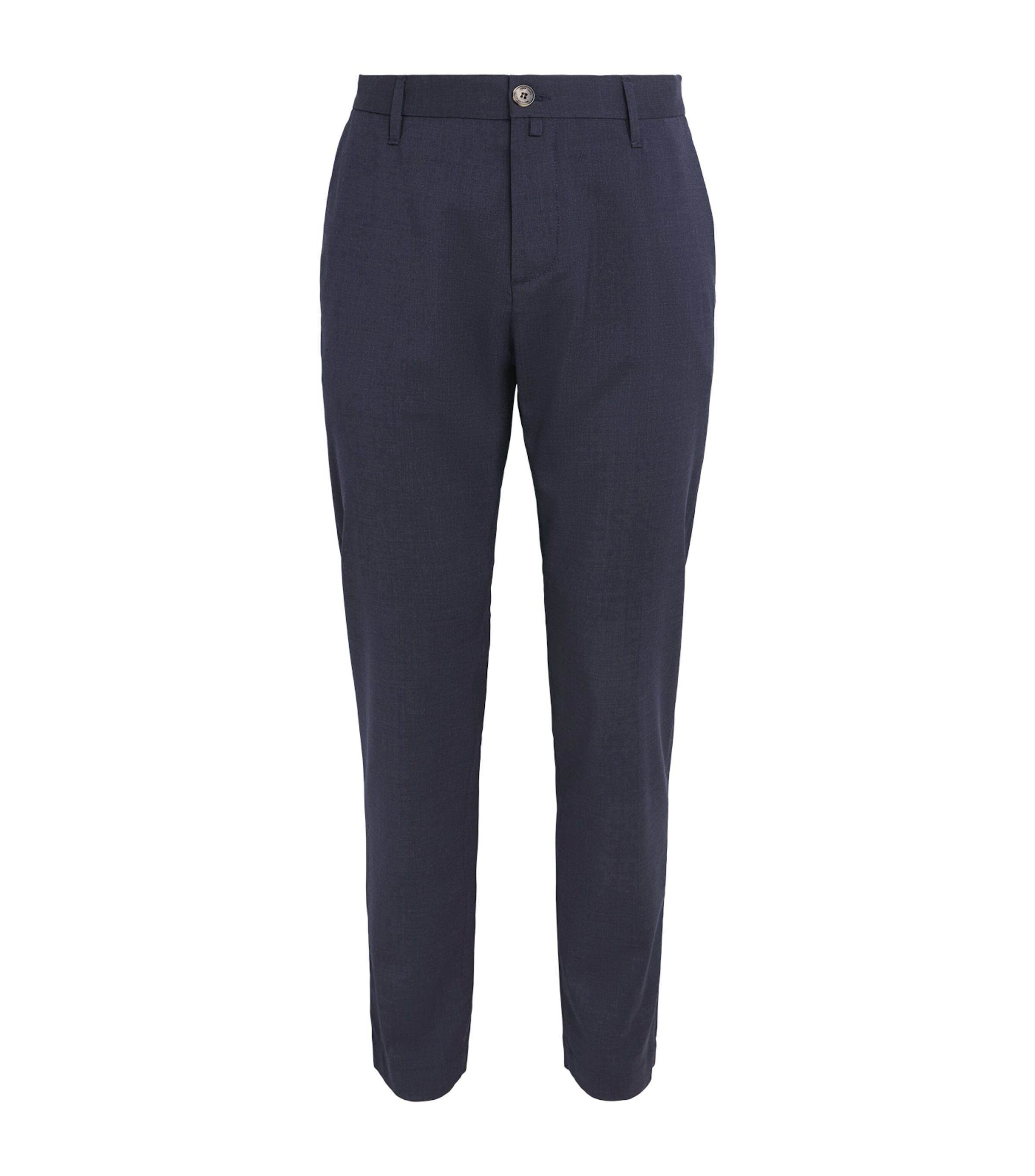 Jacob Cohën Mens Cotton Straight Chinos Dark Blue Image 1