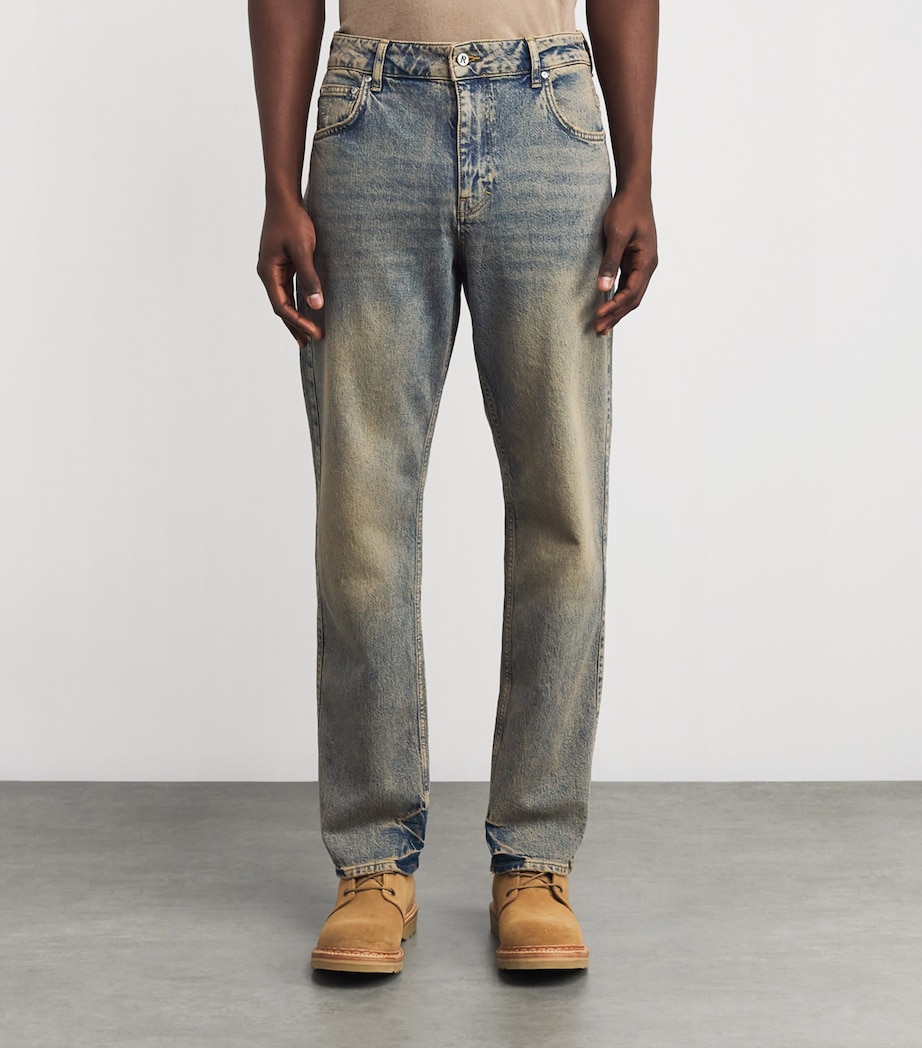 Bleached Straight Jeans BLUE CREAM Image 3