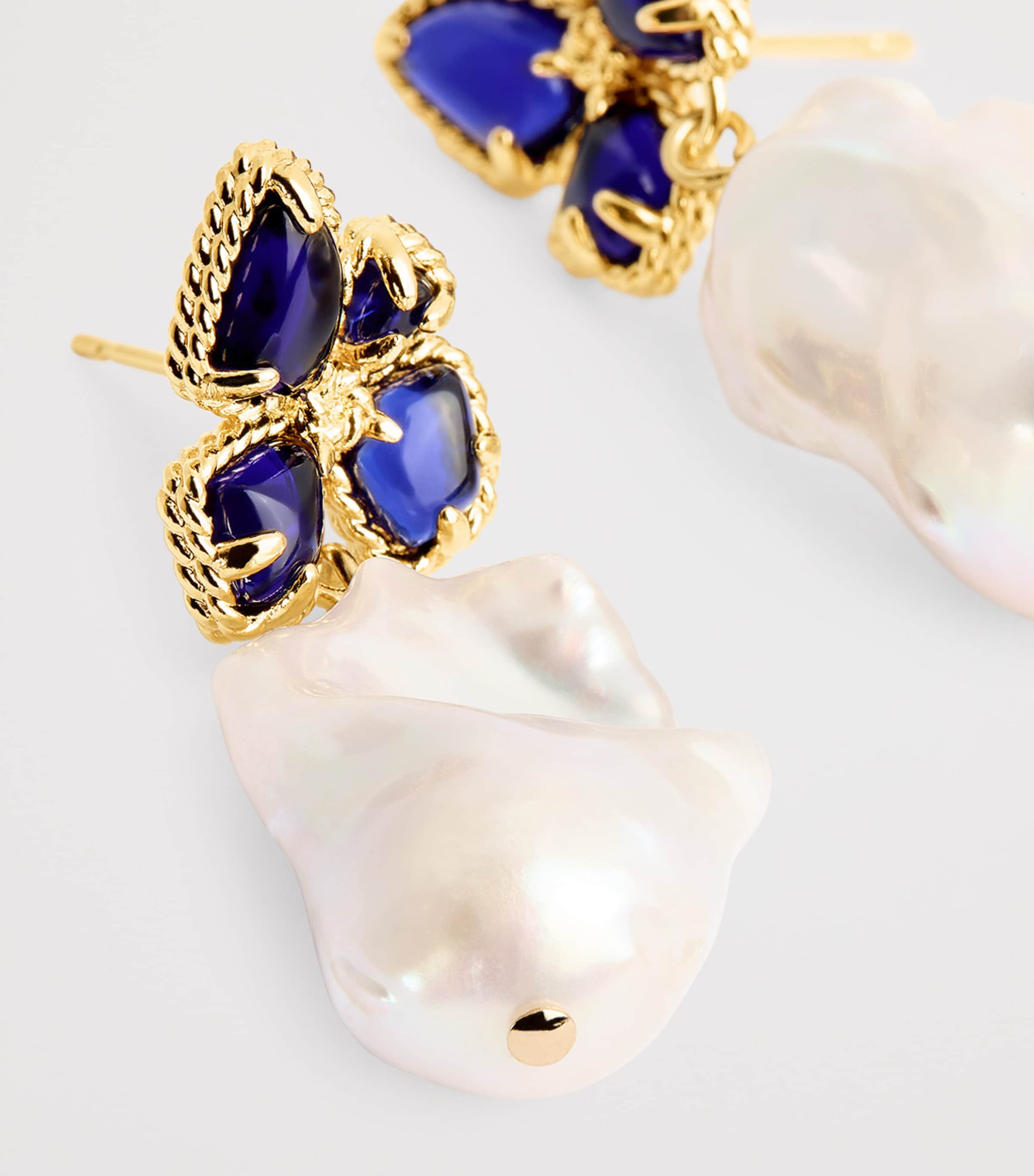 Pearl Bloom Earrings GOBLU/GOLD/BLUE Image 6