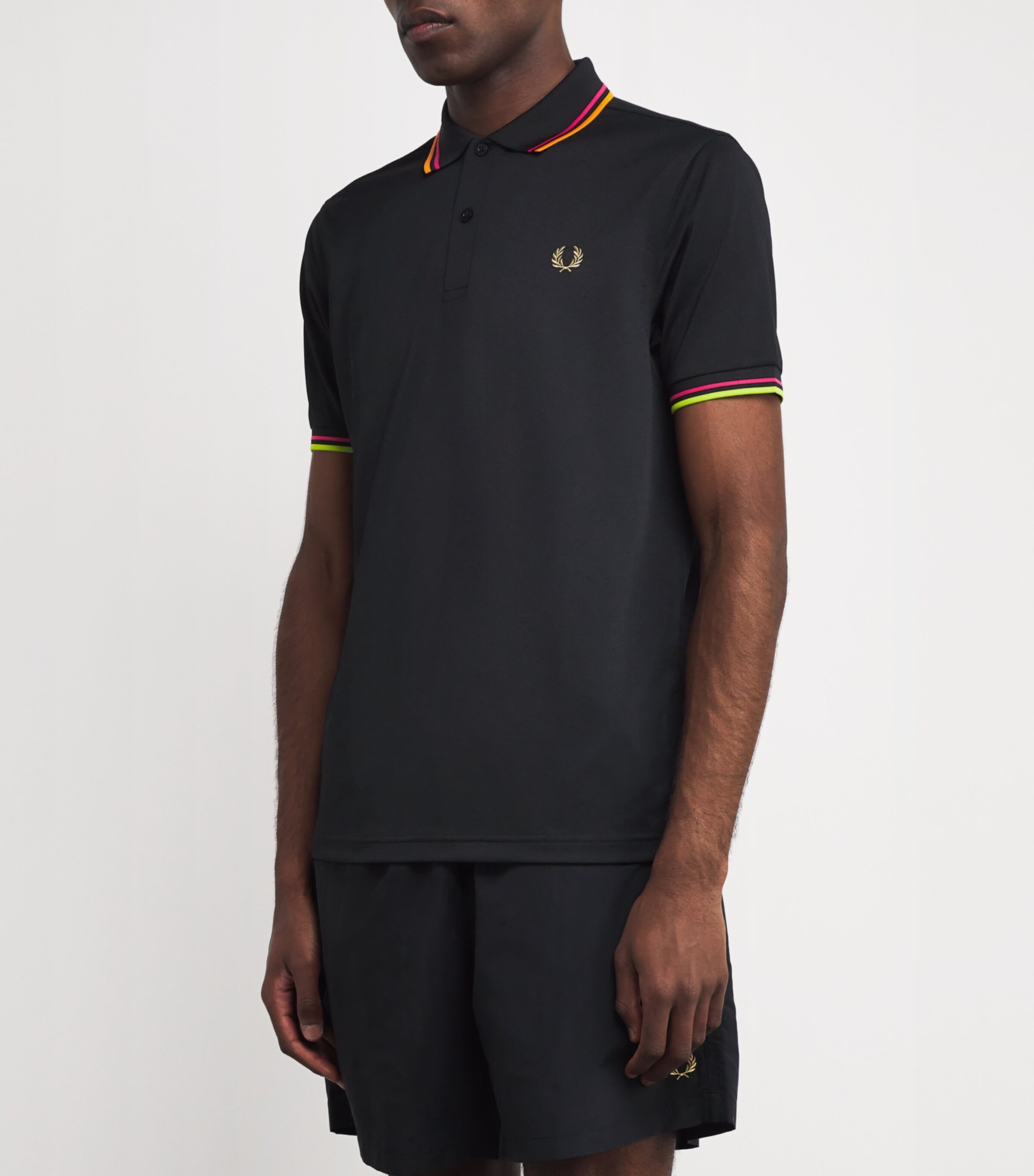 Twin Tipped Polo Shirt 102-BLACK Image 3