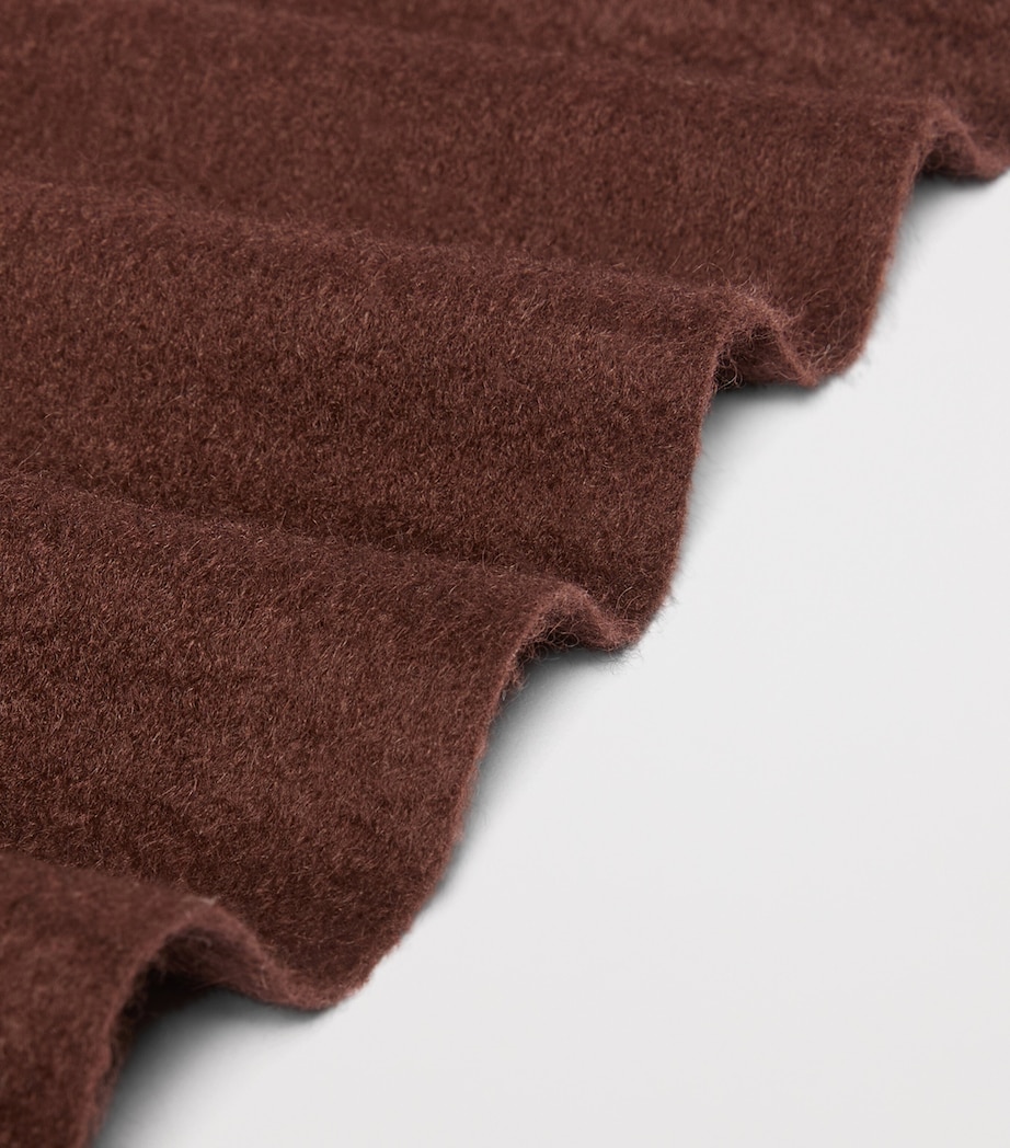 Max Mara Cashmere Monogram Scarf Rust Image 3