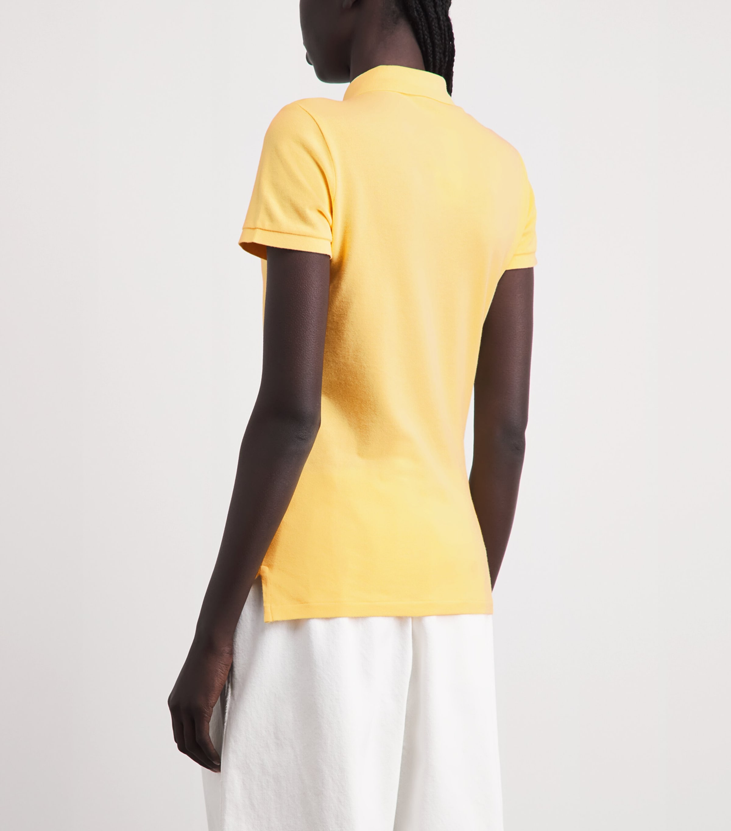 Polo Ralph Lauren Womens Cotton Slim Polo Shirt Corn Image 5
