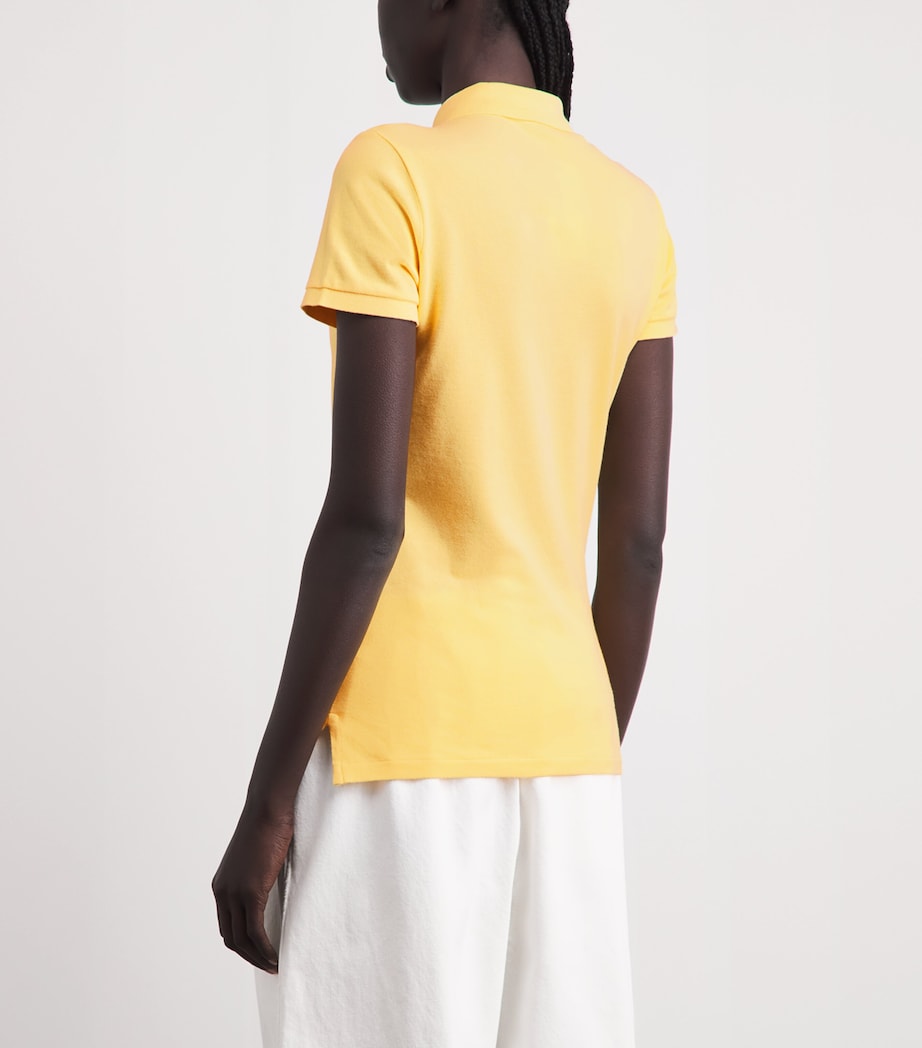 Polo Ralph Lauren Womens Cotton Slim Polo Shirt Corn Image 5