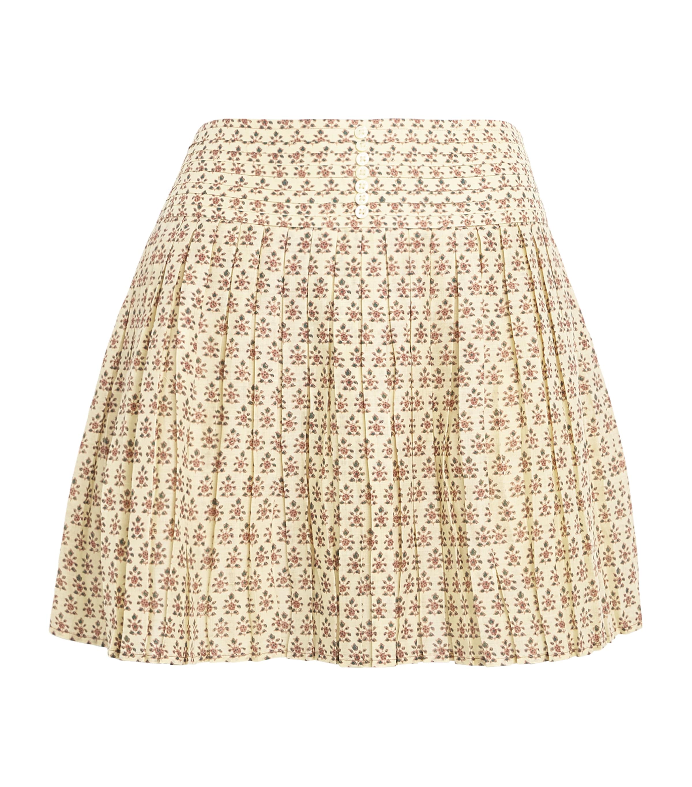 Claudie Pierlot Ramie Floral Mini Skirt