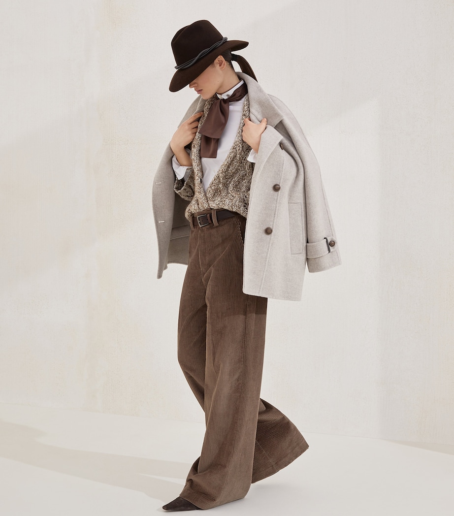 Corduroy Loose Trousers C649 Image 4