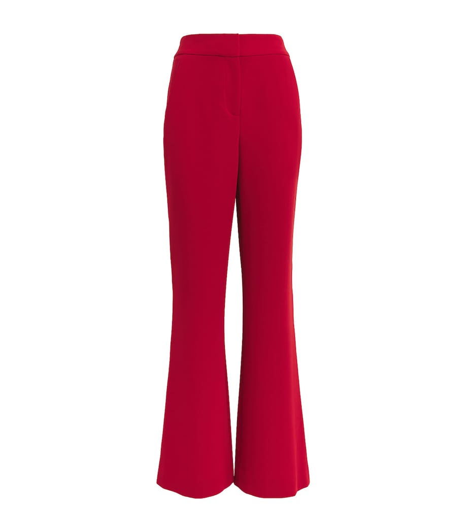 Flared Lebone Tailored Trousers R0023 CRIMSON Image 1