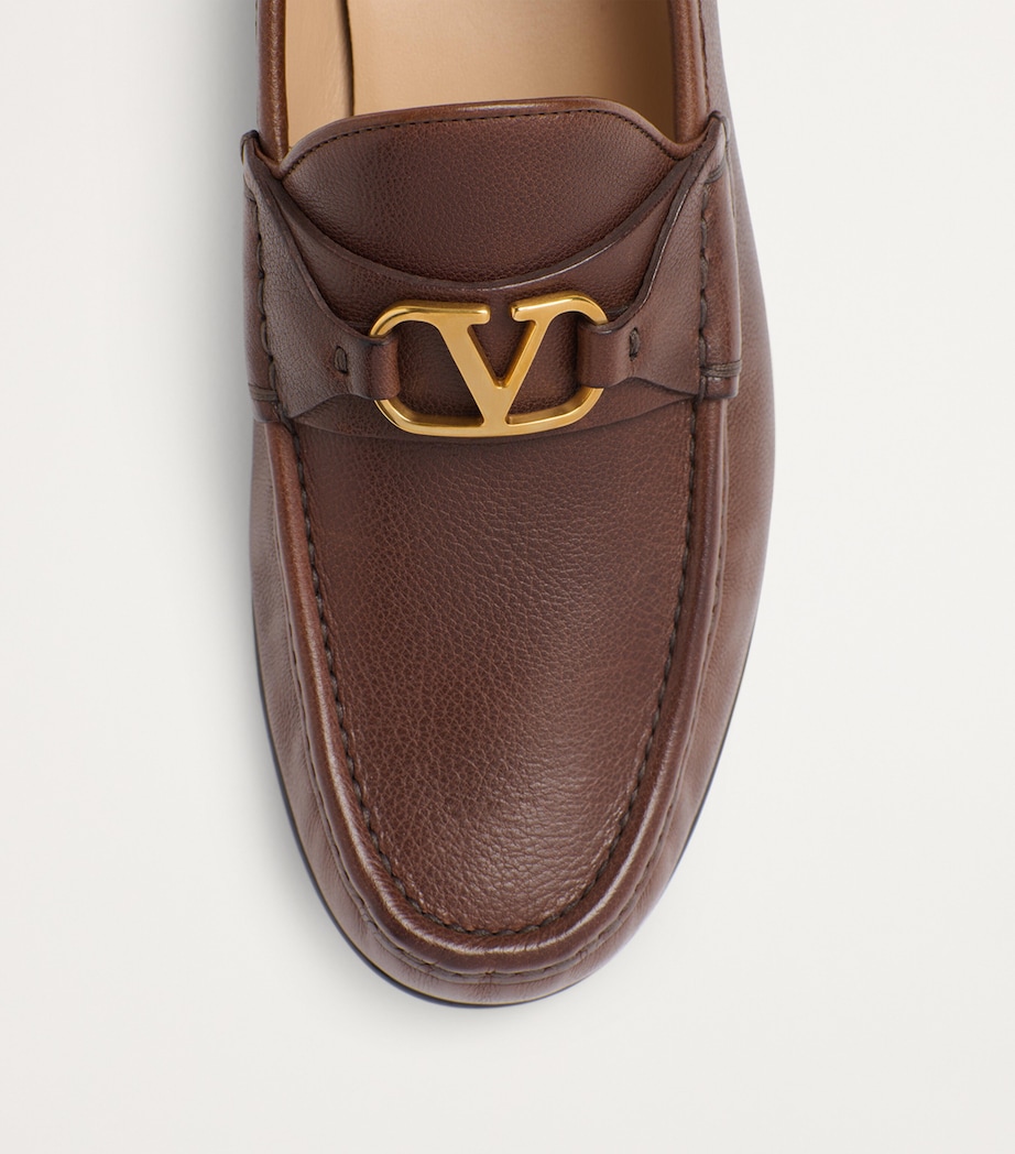Leather VLogo Loafers ZWX Image 4