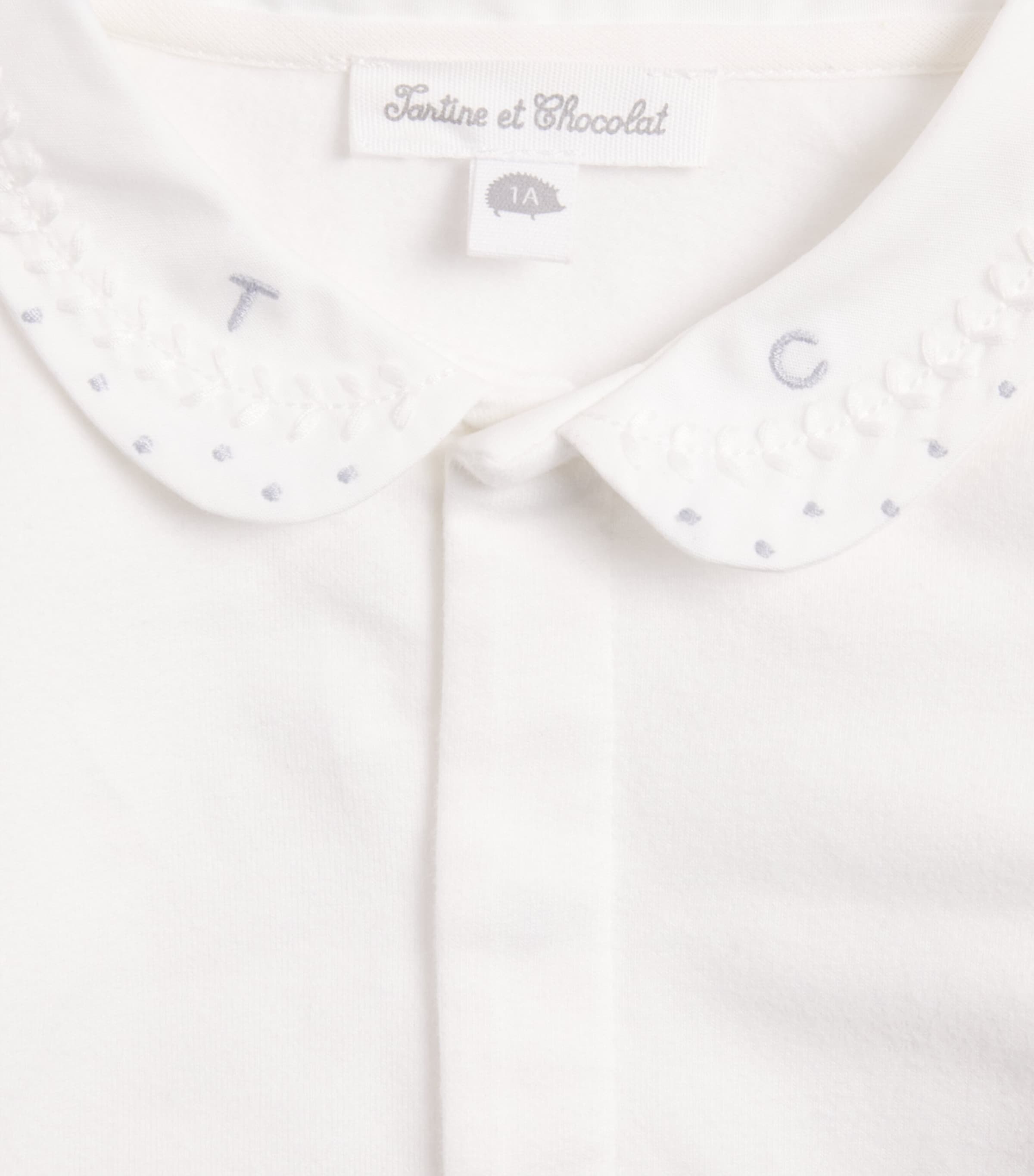 Tartine et Chocolat Stretch-Cotton Embroidered Bodysuit (Newborn-24 Months) Image 3