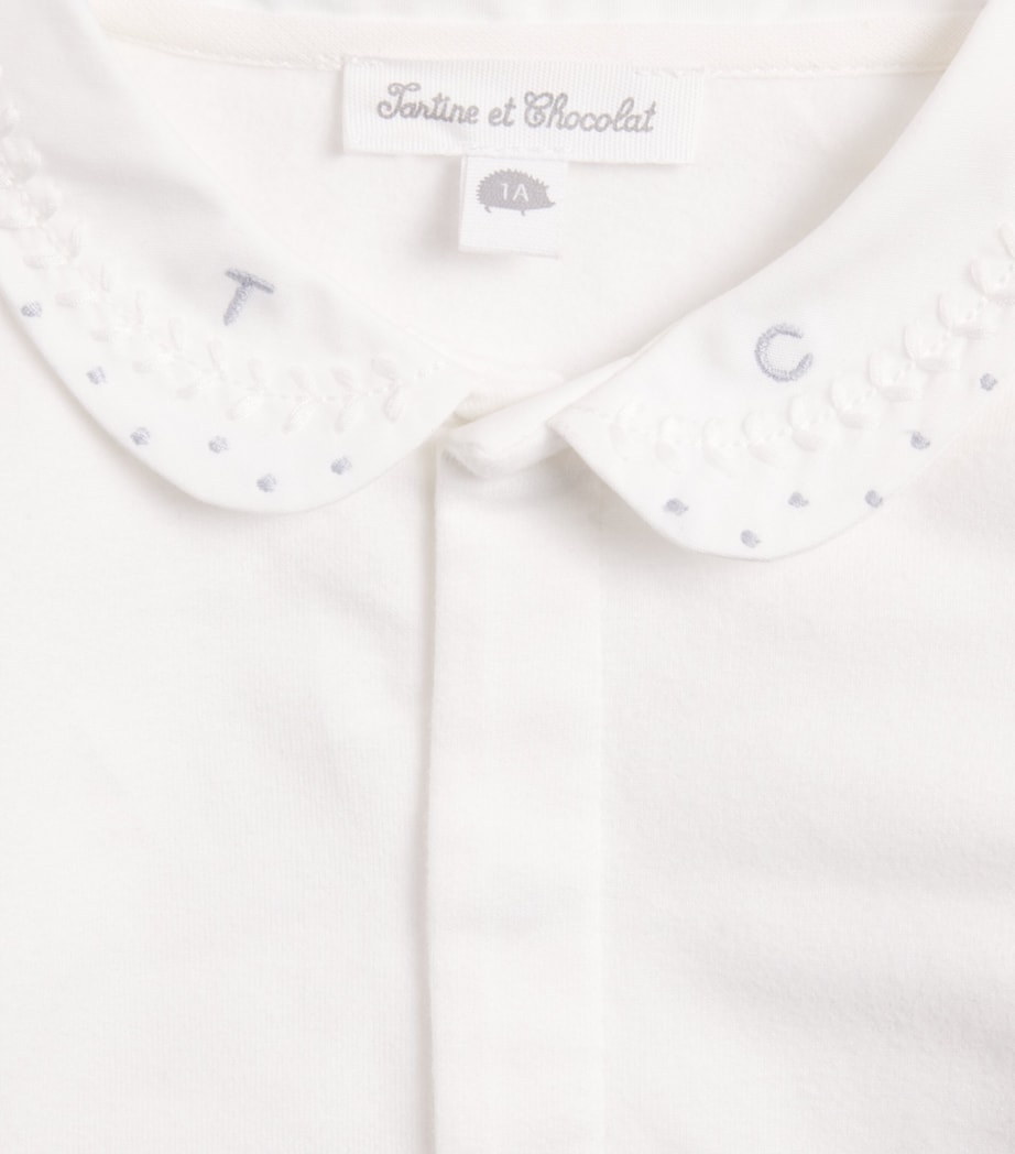 Tartine et Chocolat Stretch-Cotton Embroidered Bodysuit (Newborn-24 Months) Image 3