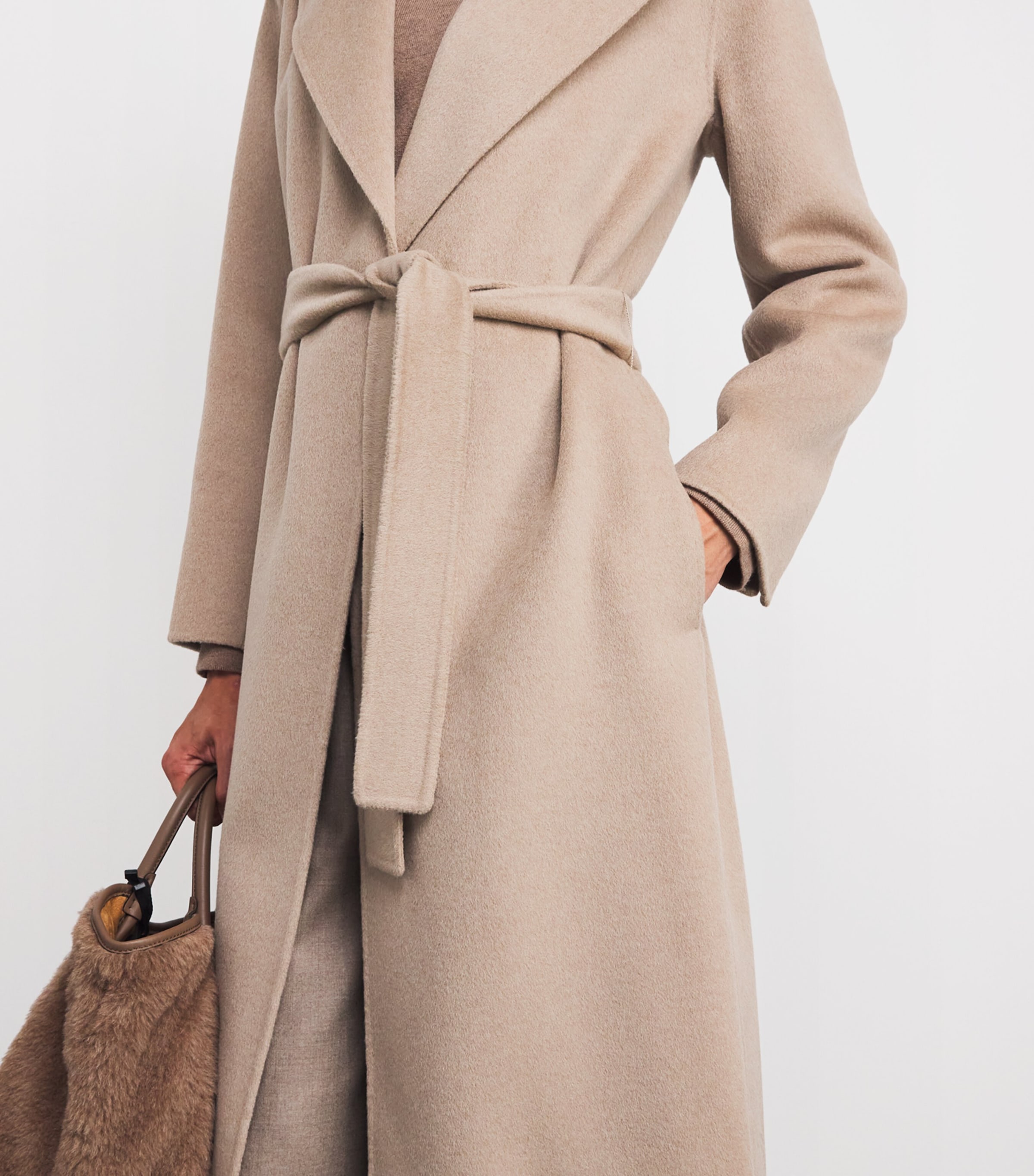 Virgin Wool-Cashmere Coat BEIGE Image 6