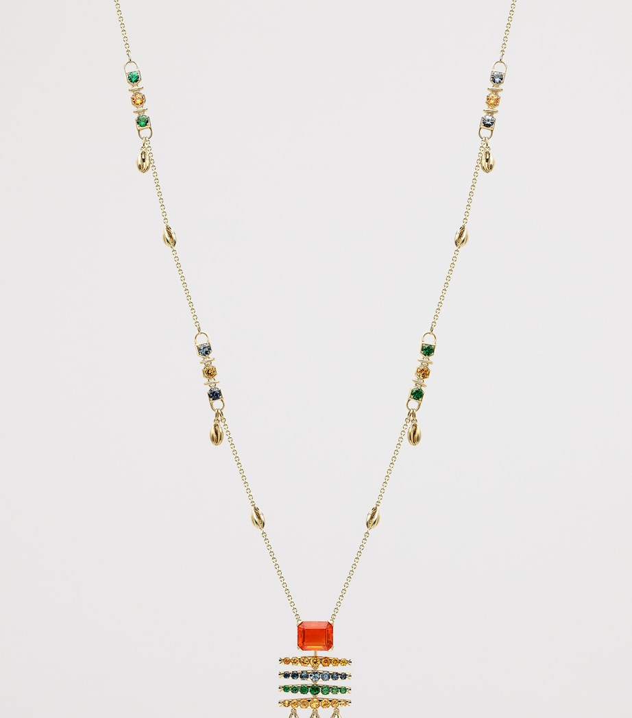 Yellow Gold, Opal, Garnet, Sapphire and Tsavorite Masai Mara Inside Africa Necklace YELLOW GOLD Image 3