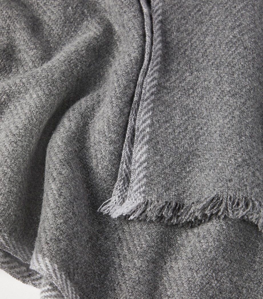 Brunello Cucinelli Cashmere Fringe-Trim Scarf Image 3